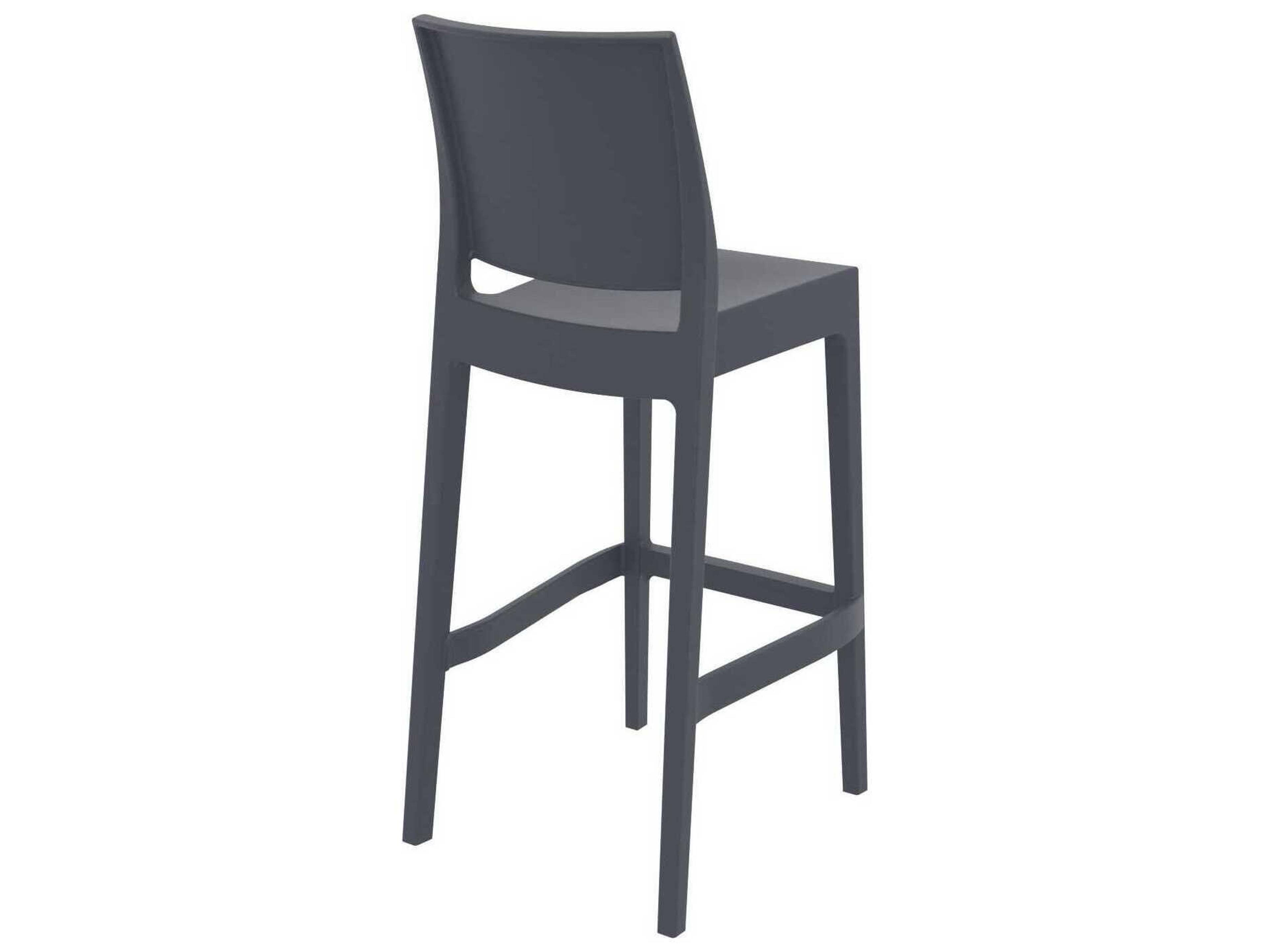 Compamia Maya Dark Gray Resin Bar Stool