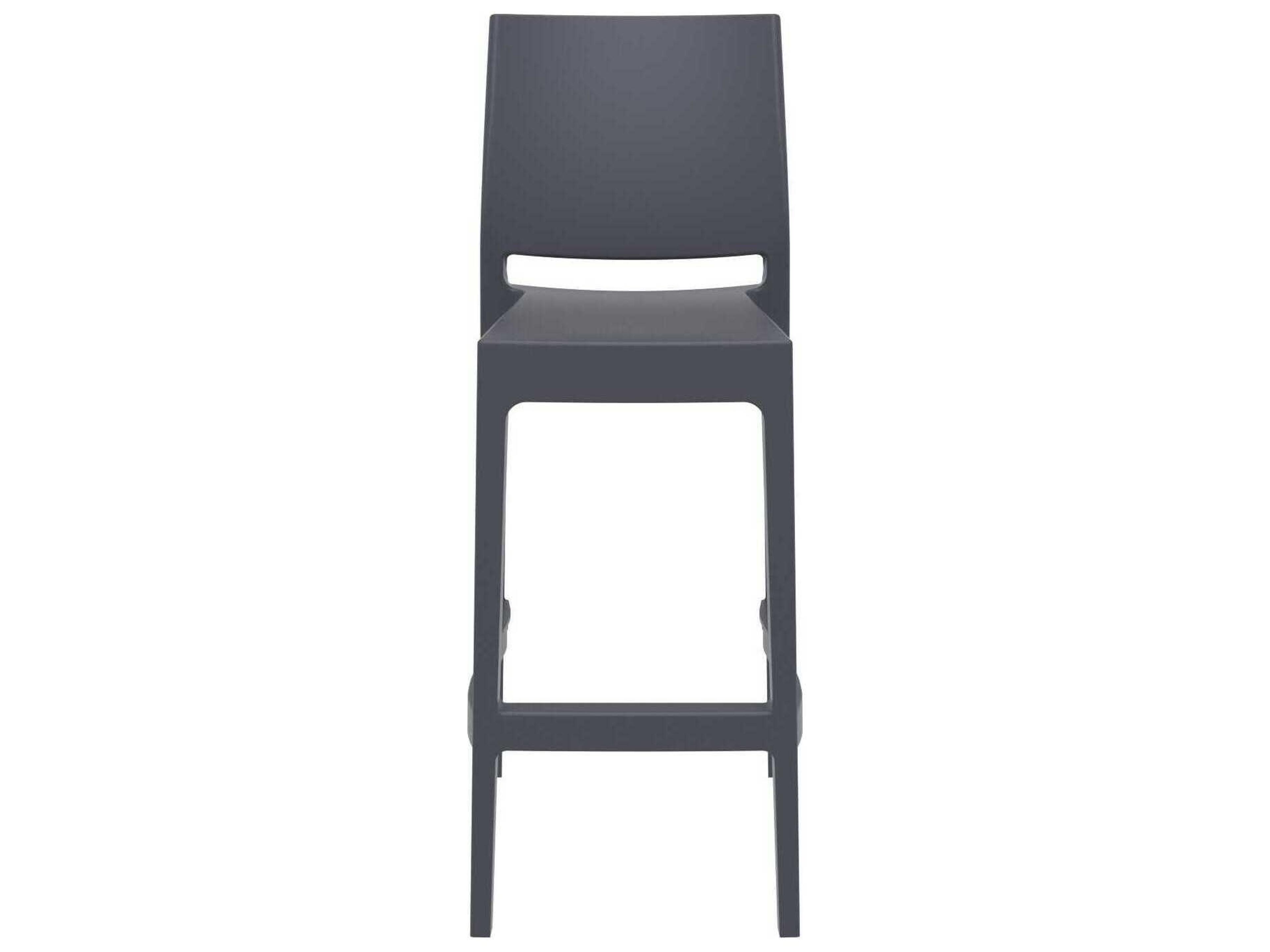 Compamia Maya Dark Gray Resin Bar Stool