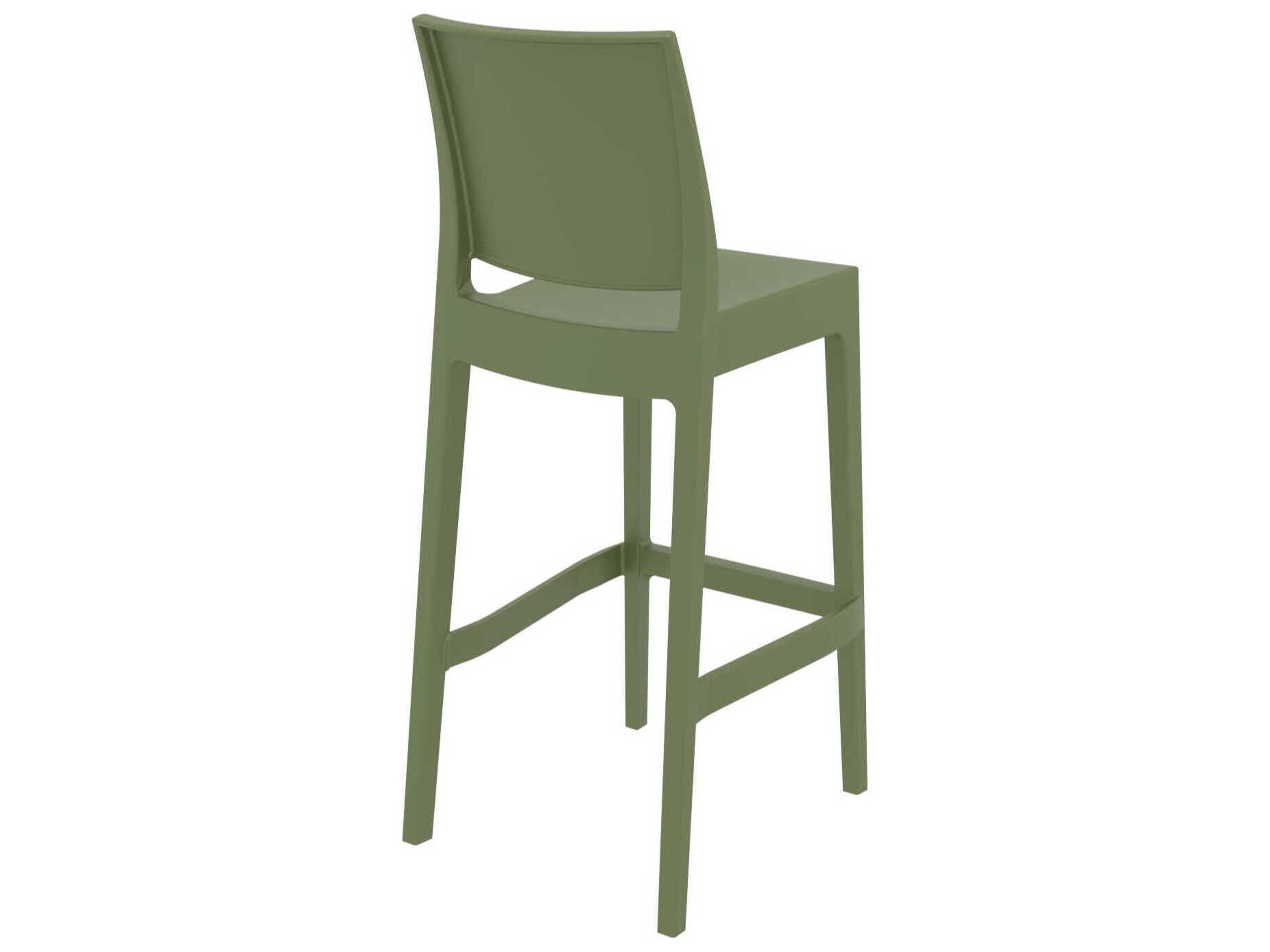 Compamia Maya Olive Green Resin Bar Stool