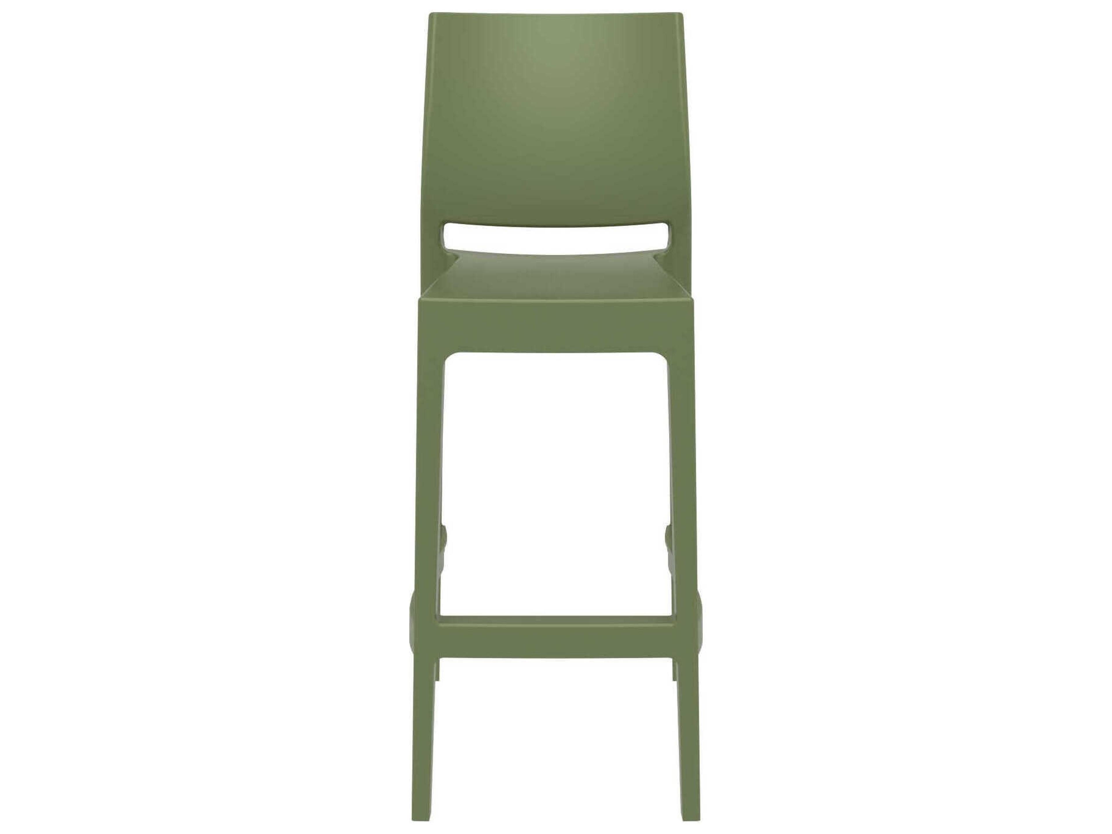 Compamia Maya Olive Green Resin Bar Stool