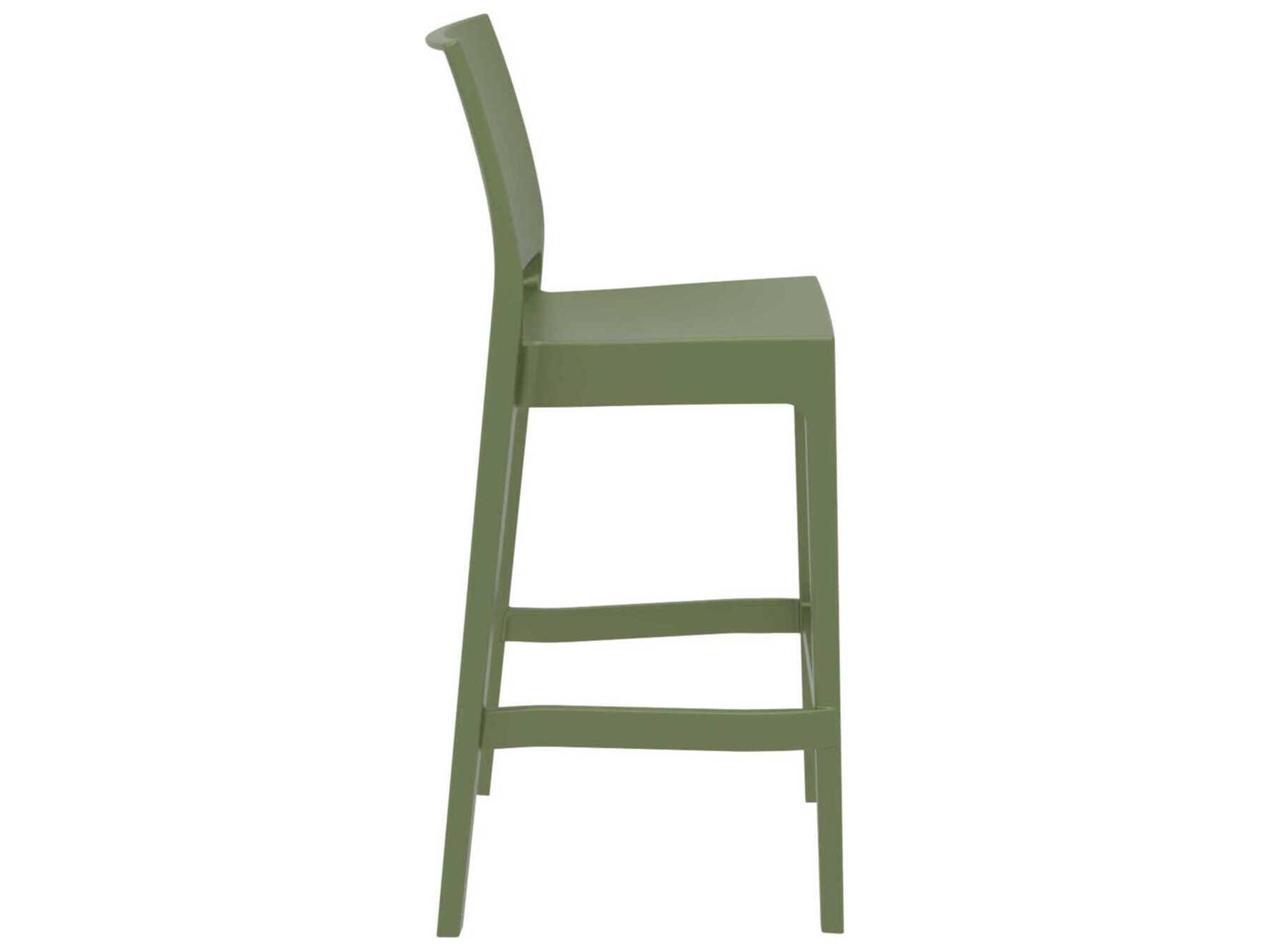 Compamia Maya Olive Green Resin Bar Stool