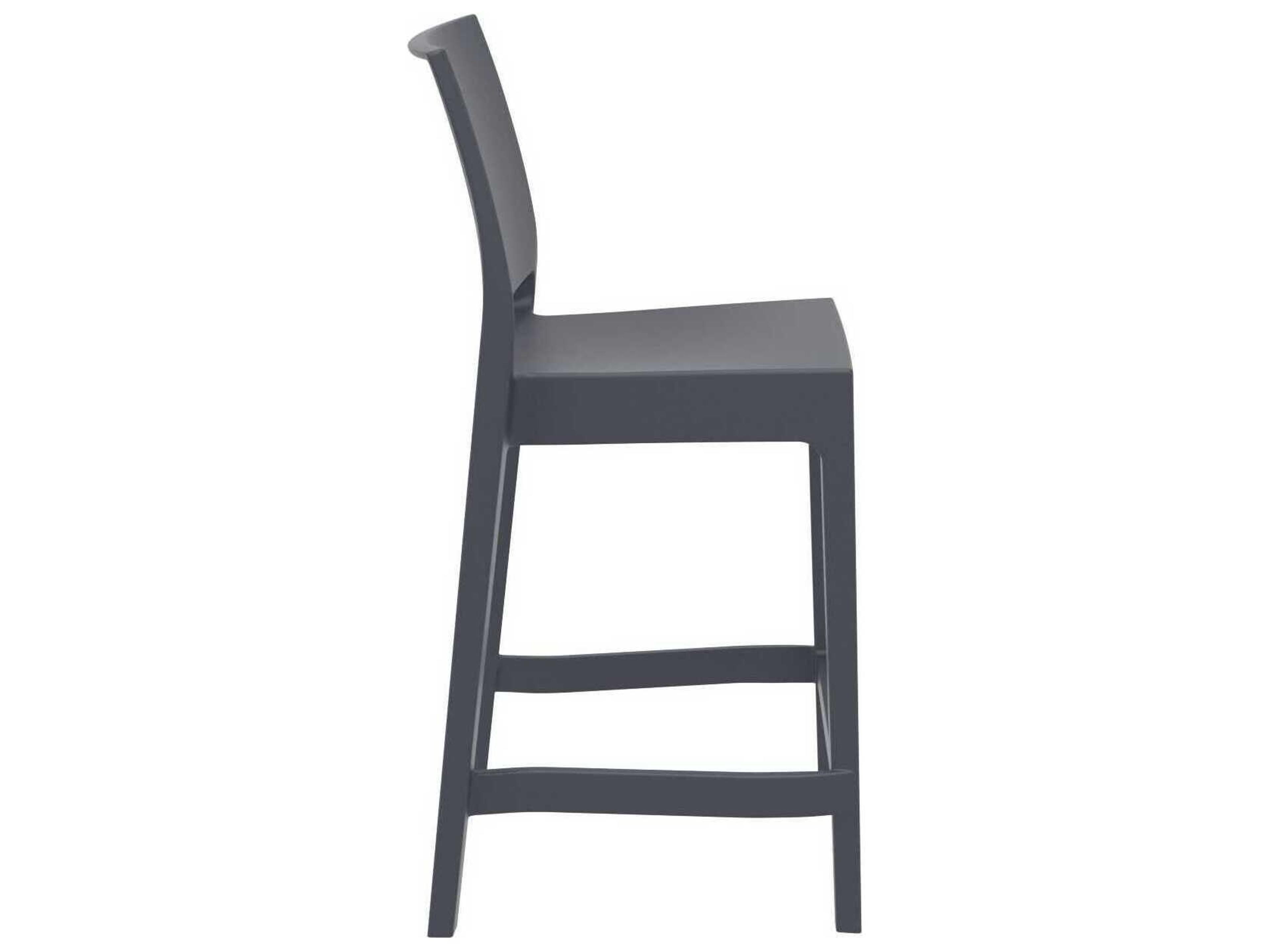 Compamia Maya Dark Gray Resin Counter Stool