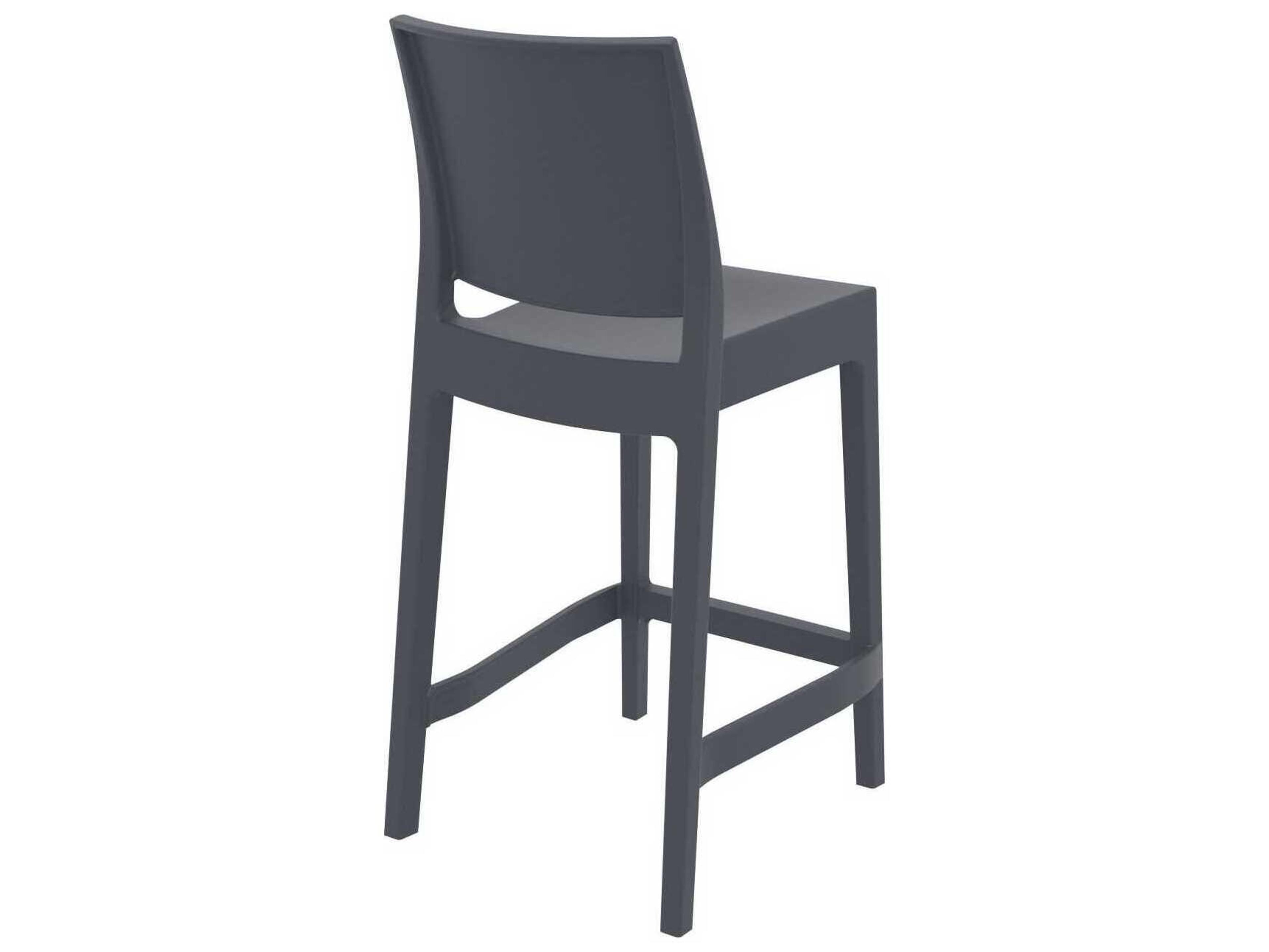 Compamia Maya Dark Gray Resin Counter Stool