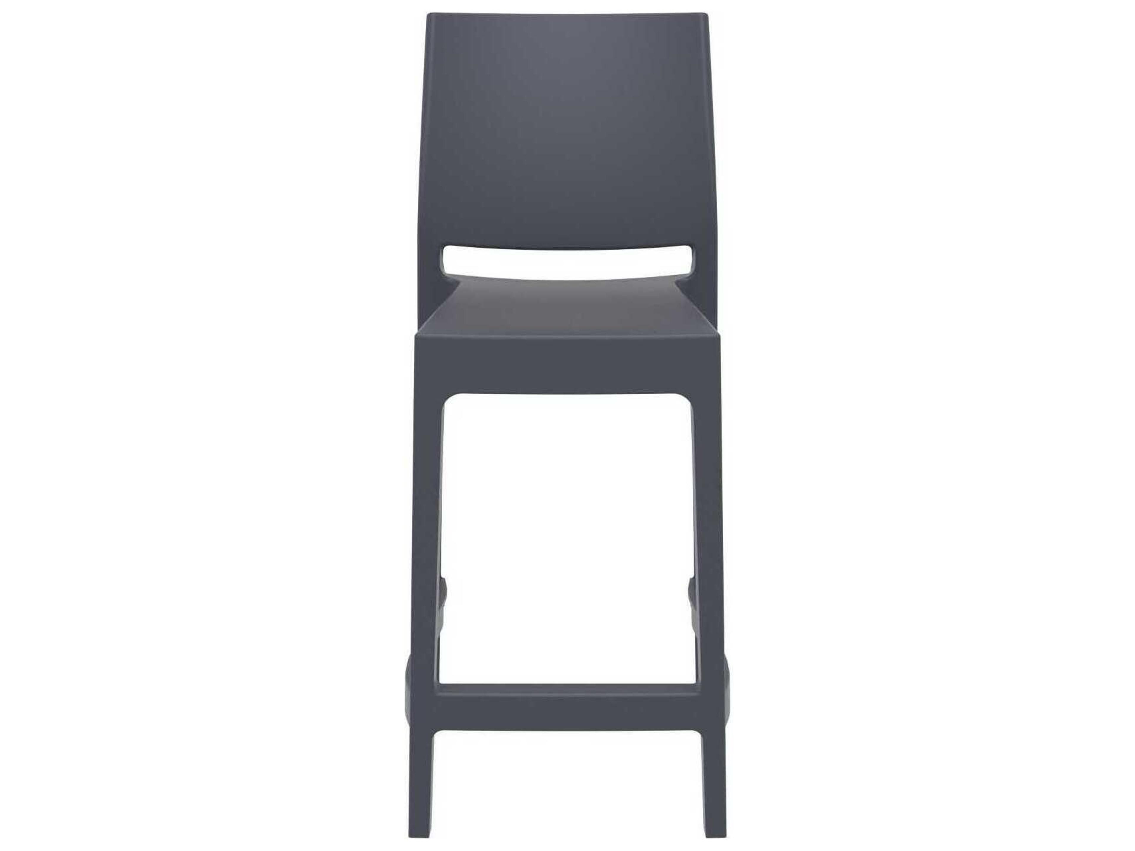 Compamia Maya Dark Gray Resin Counter Stool
