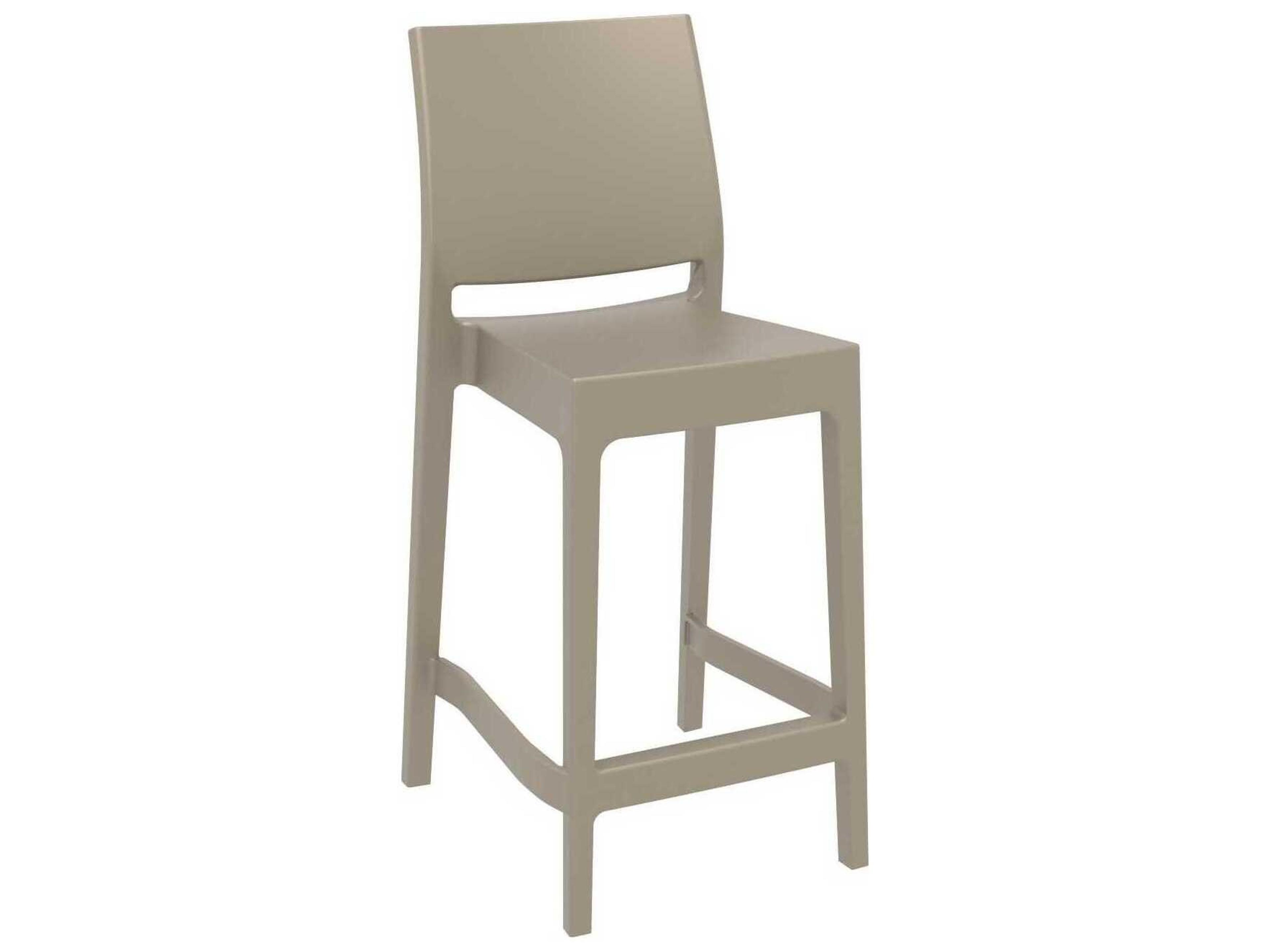 Maya Taupe Resin Counter Stool