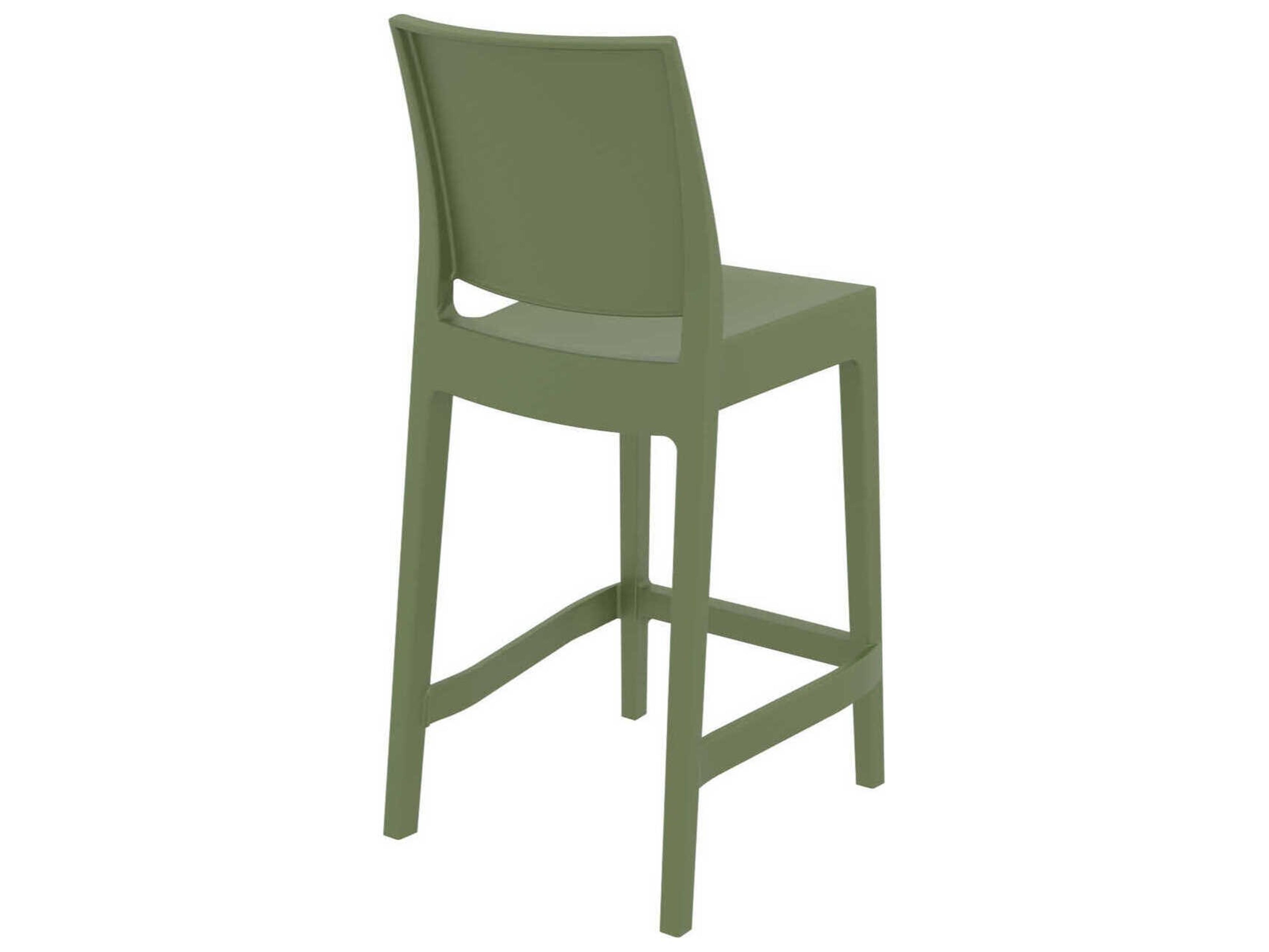 Compamia Maya Olive Green Resin Counter Stool