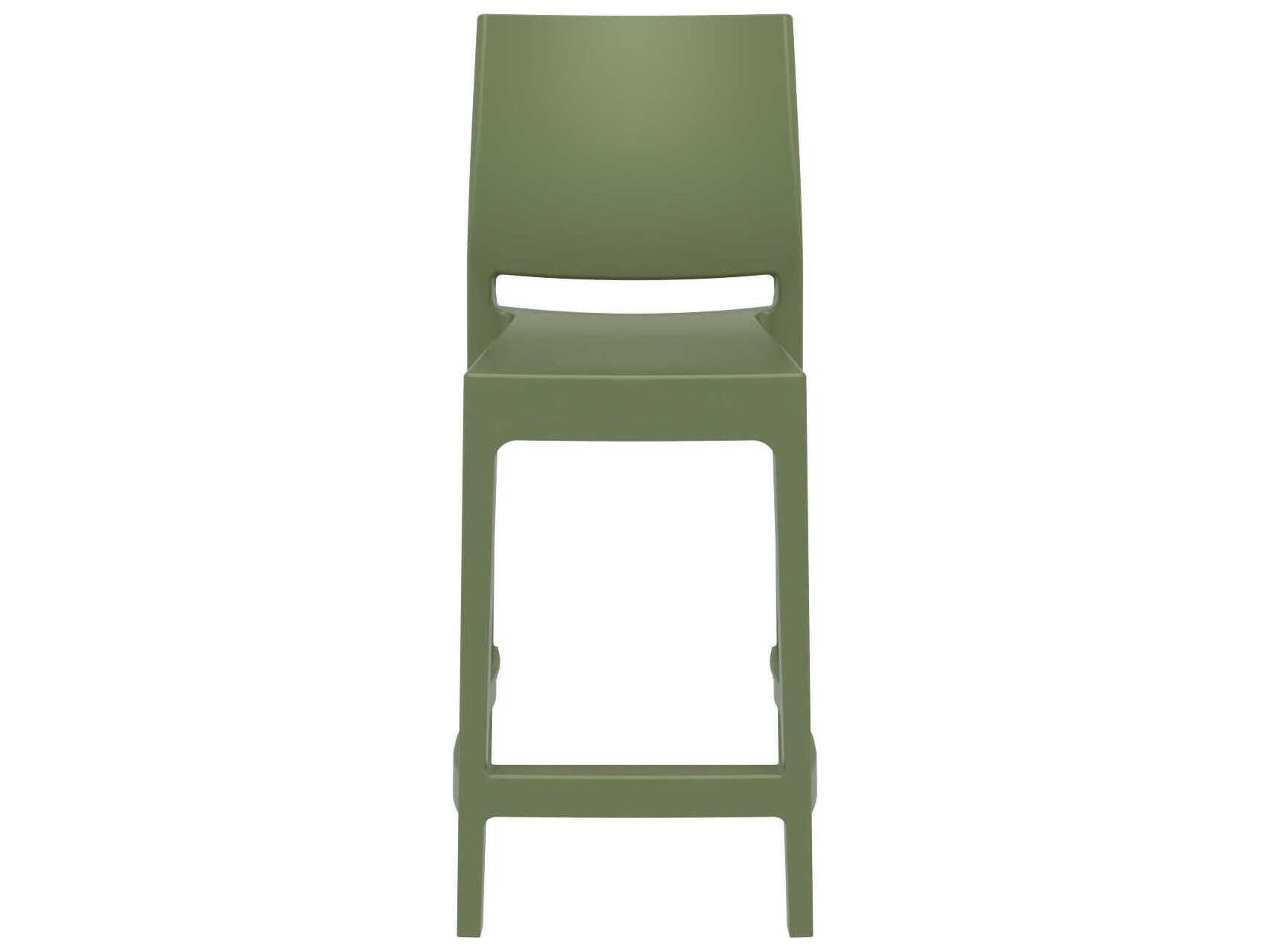Compamia Maya Olive Green Resin Counter Stool