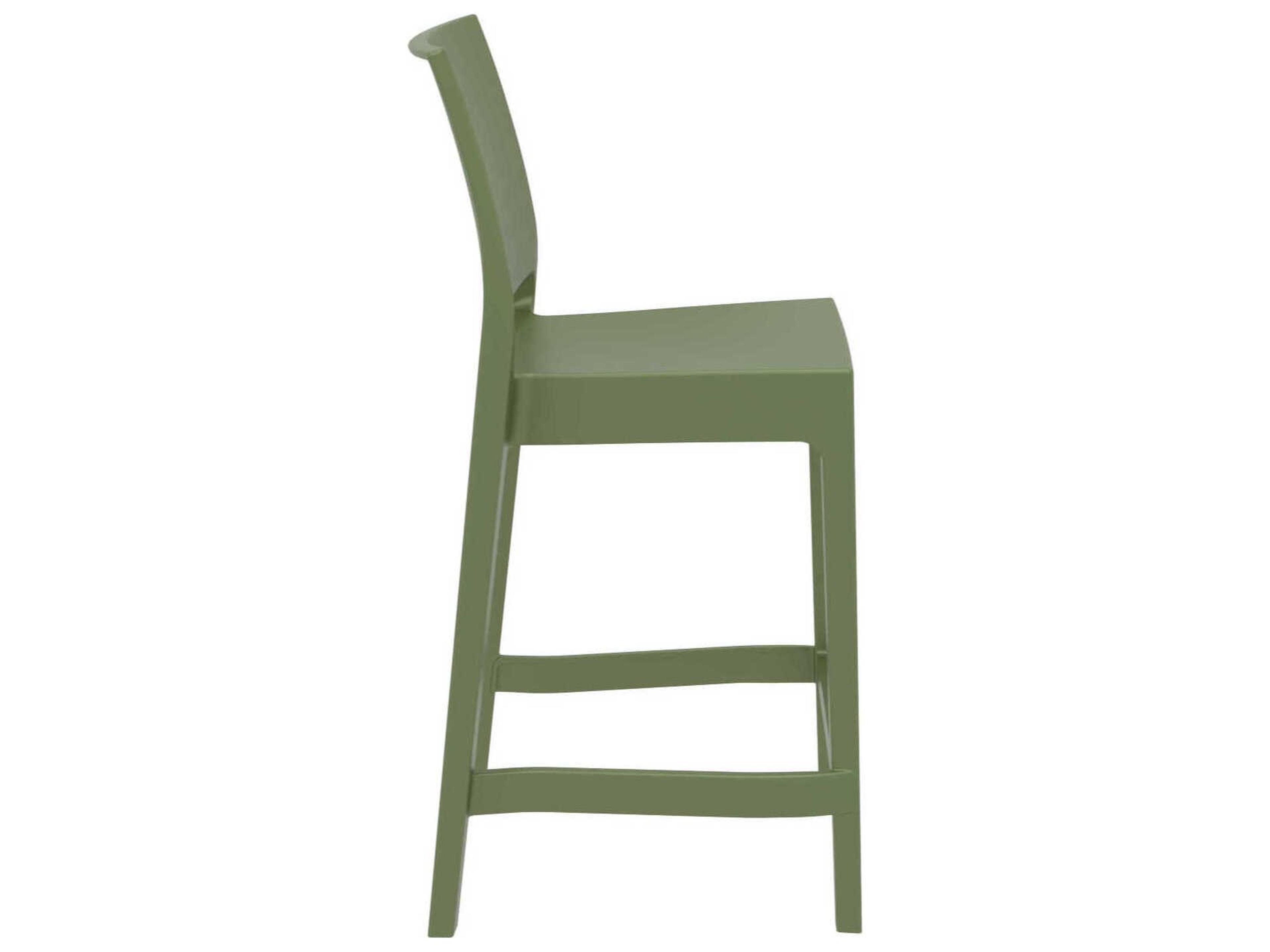 Compamia Maya Olive Green Resin Counter Stool