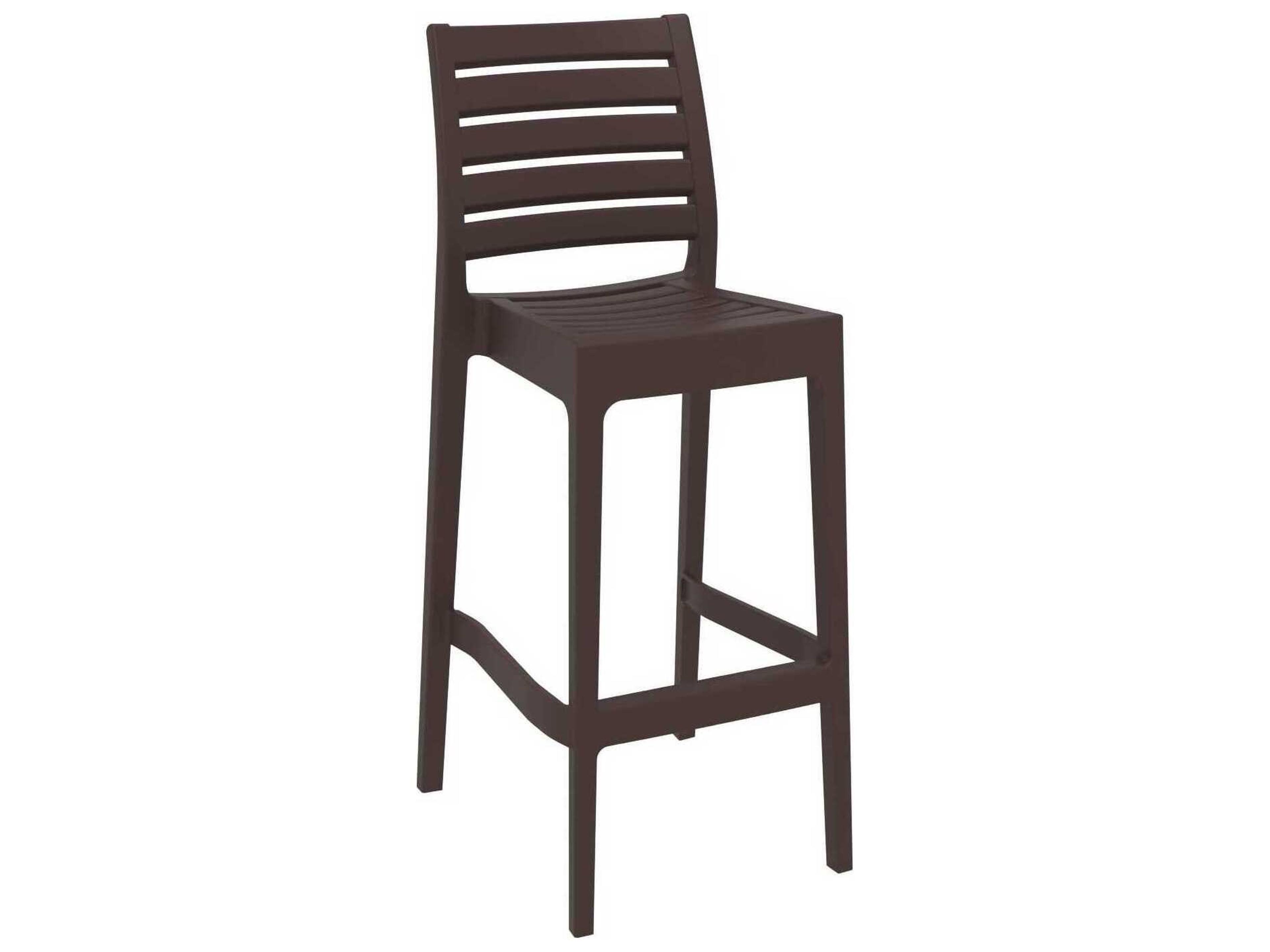Ares Brown Resin Bar Stool