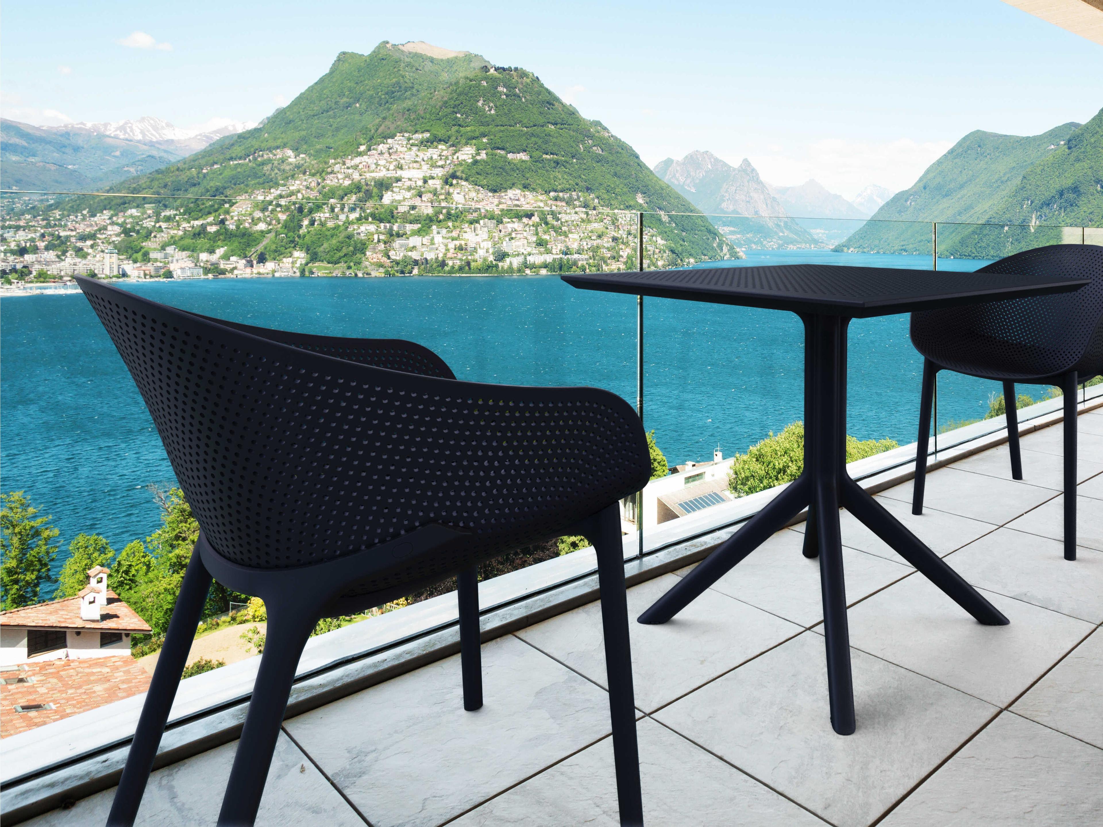 Sky Black Resin Dining Set