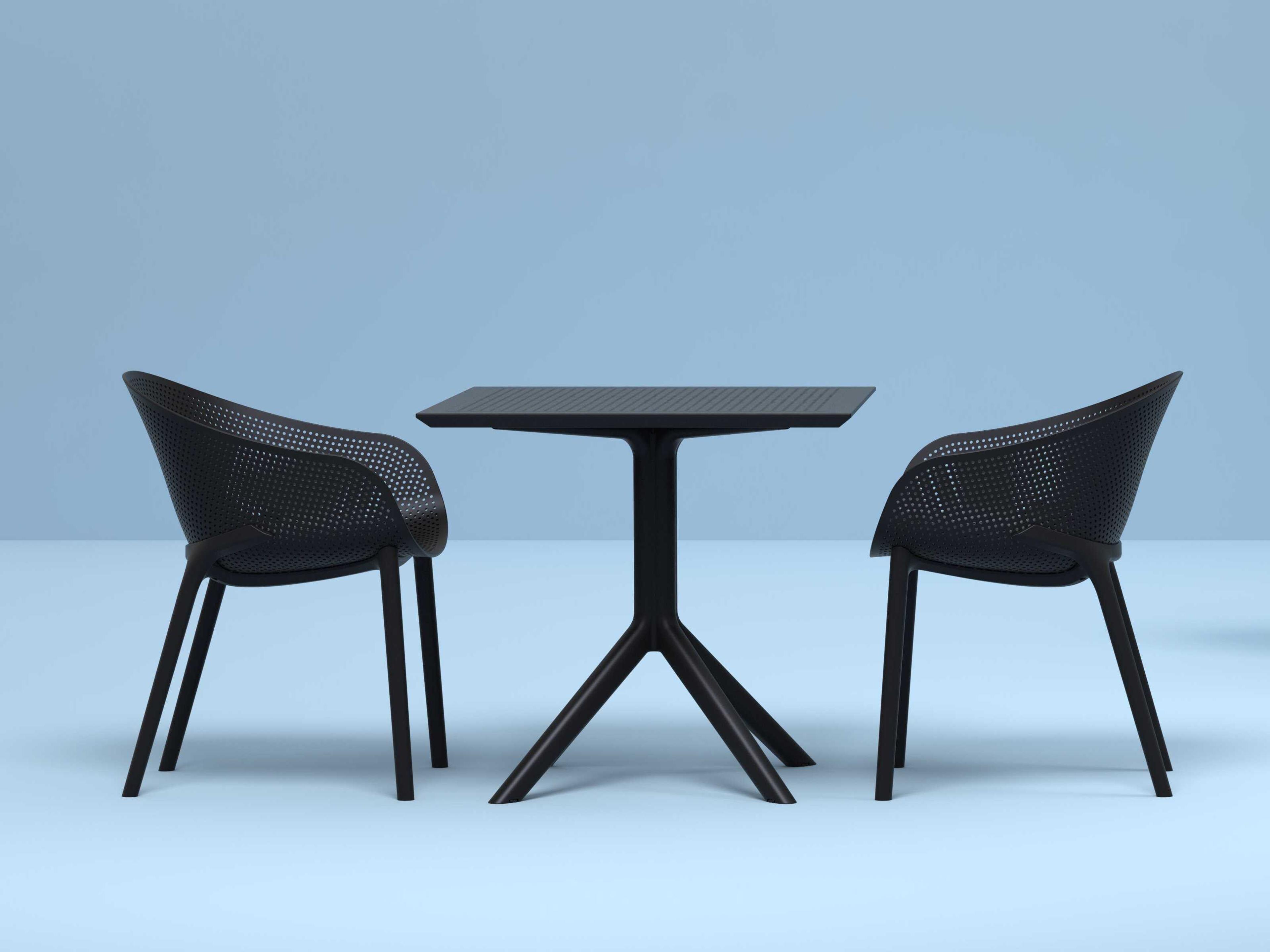 Compamia Sky Black Resin Dining Set