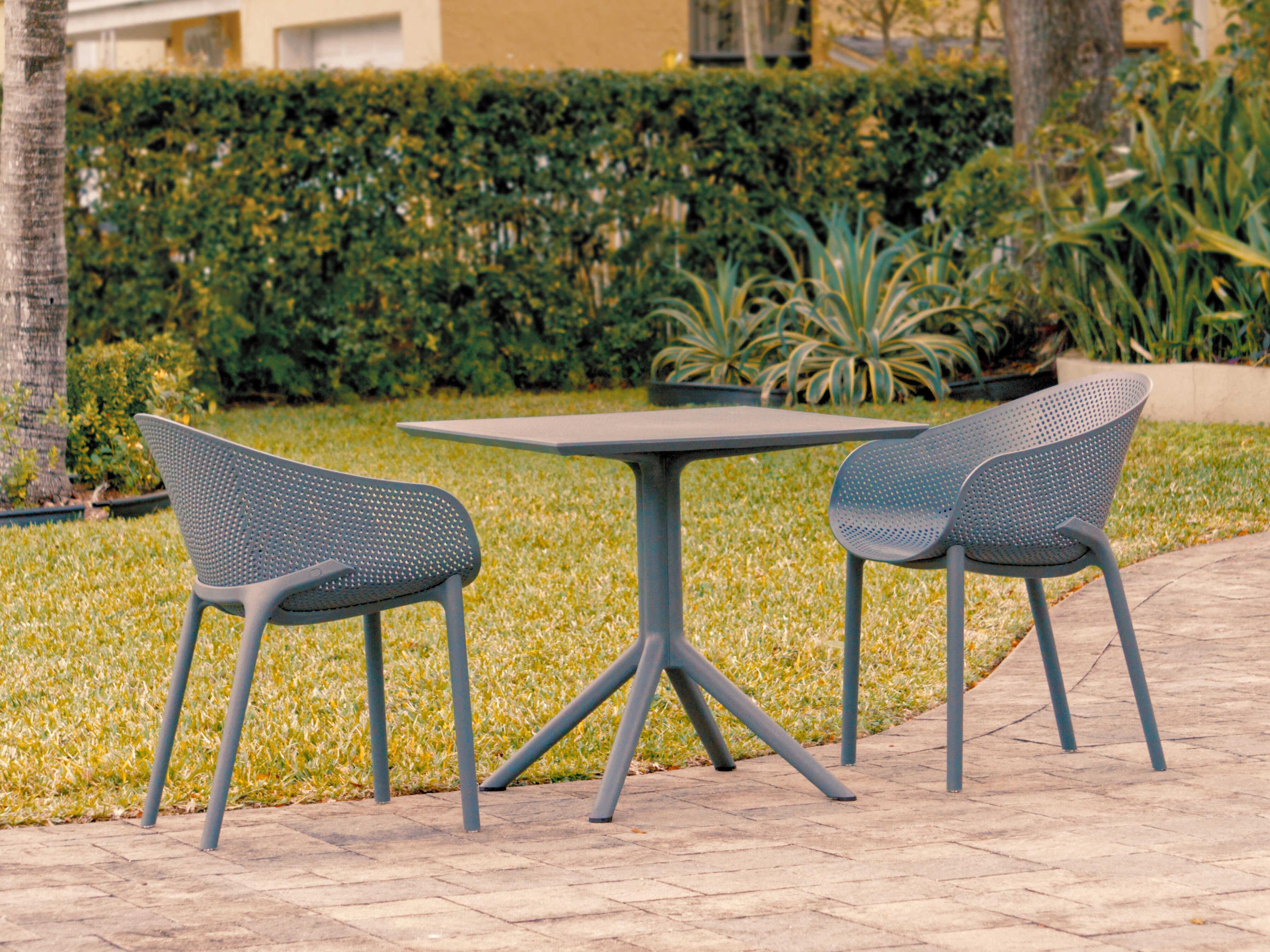 Compamia Sky Dark Gray Resin Dining Set