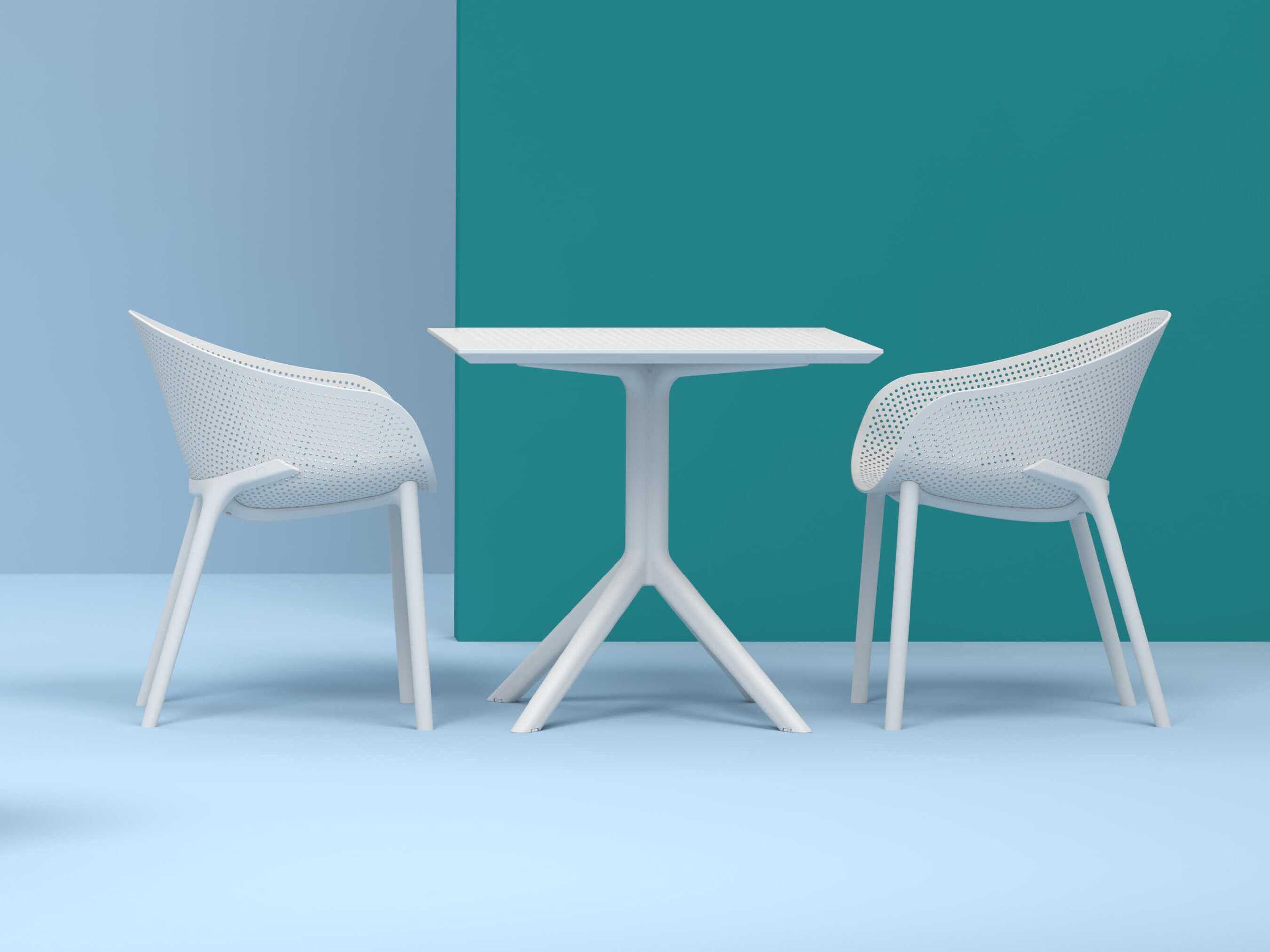 Compamia Sky White Resin Dining Set