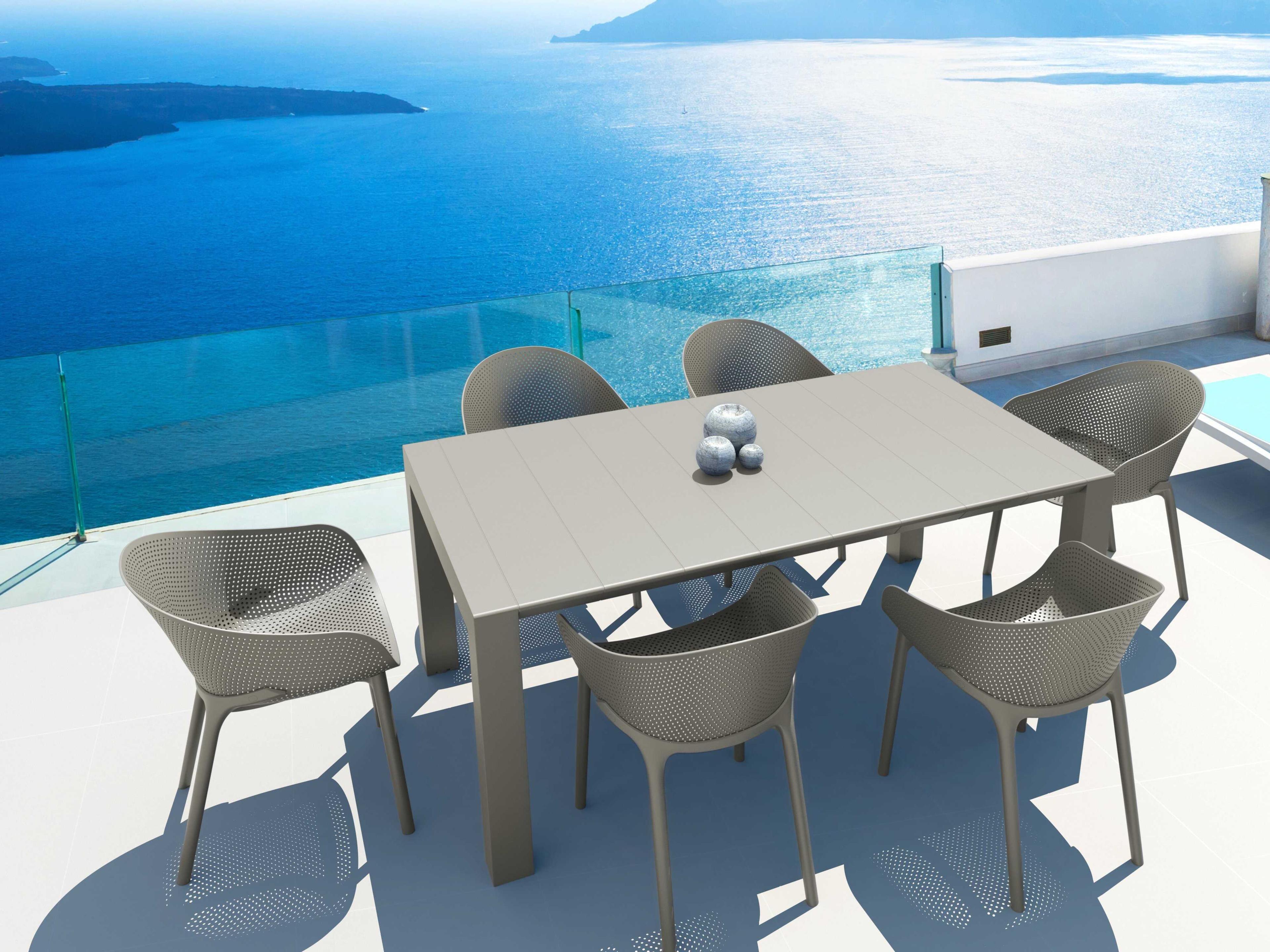 Sky Taupe Resin Dining Set