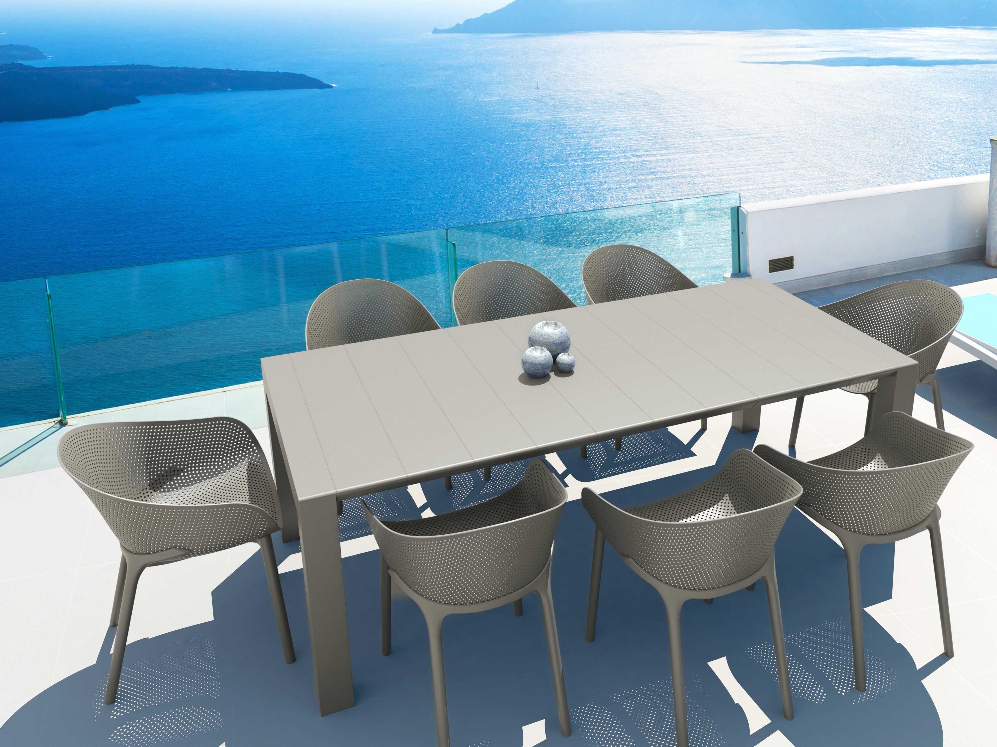 Sky Taupe Resin Dining Set
