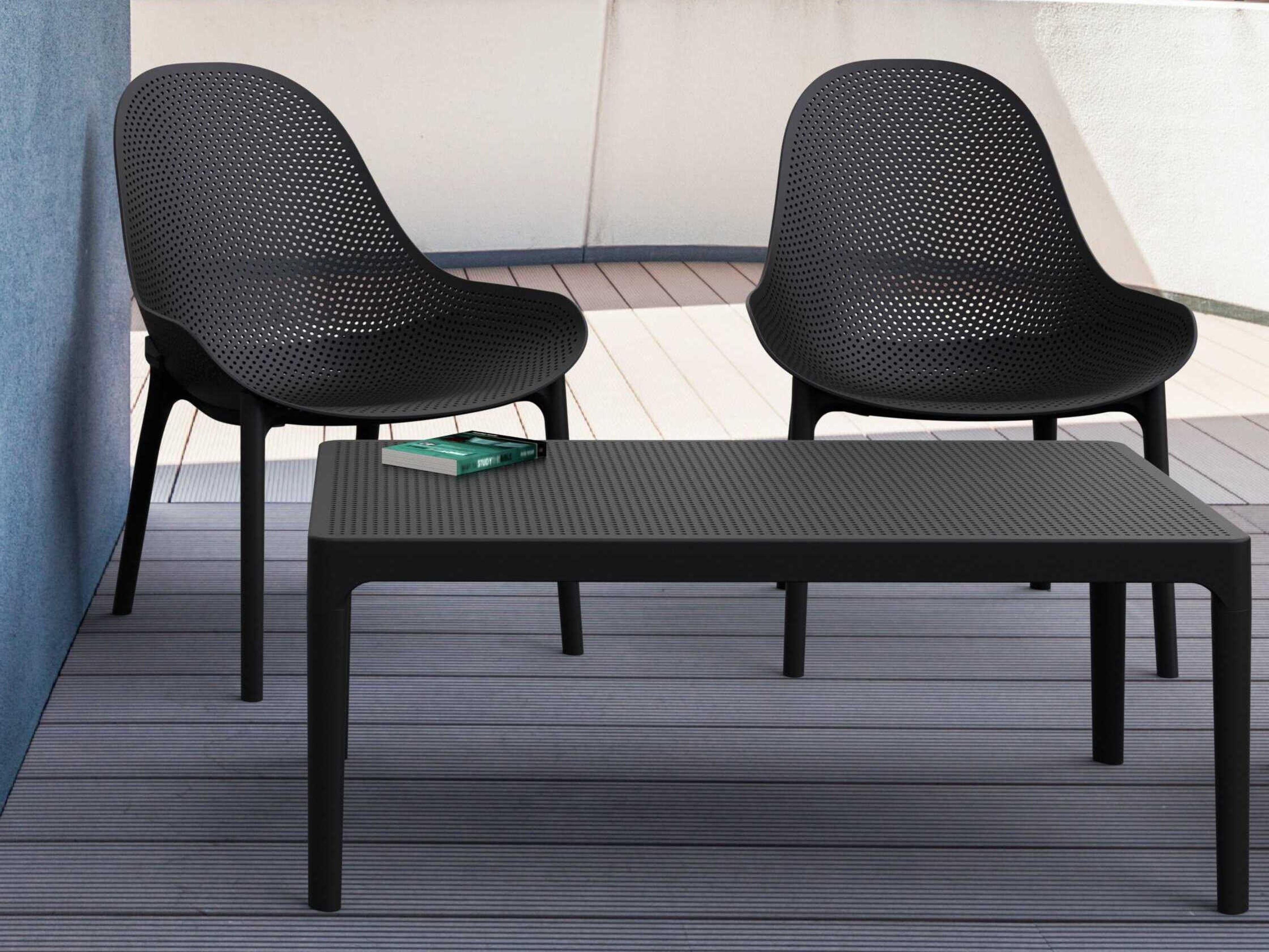 Compamia Sky Black Resin Lounge Set