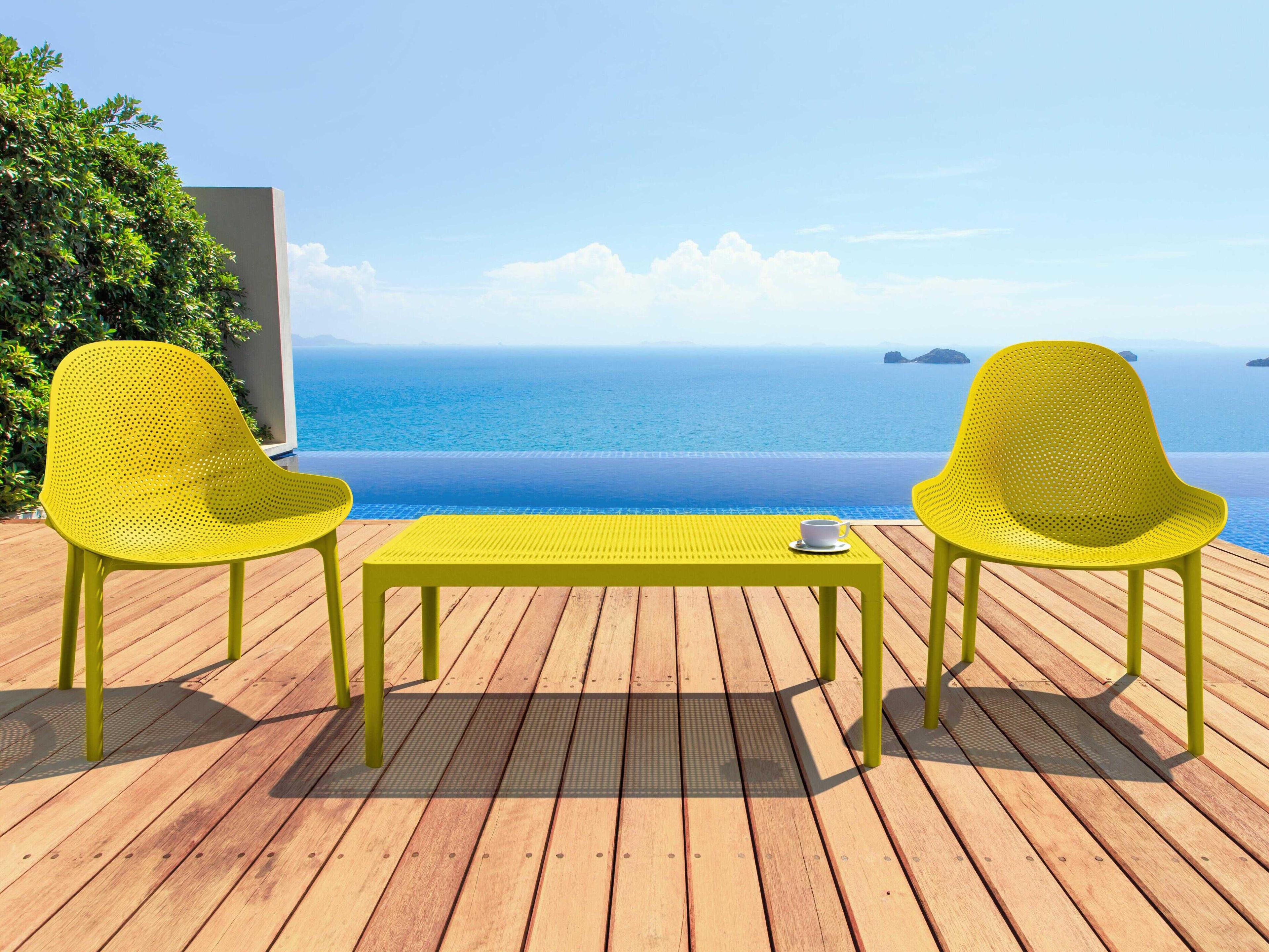 Sky Yellow Resin Lounge Set