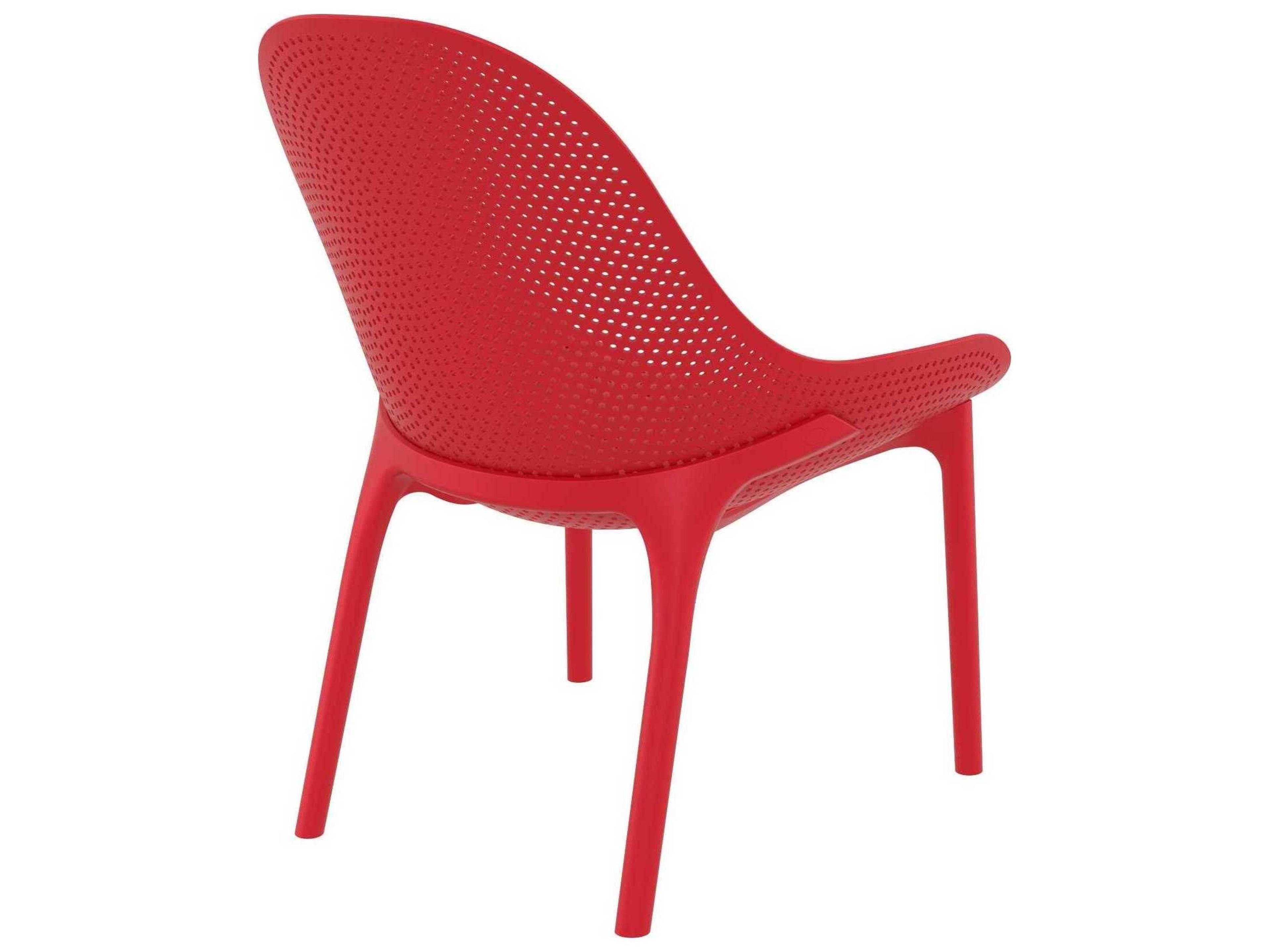 Compamia Sky Red Resin Lounge Chair
