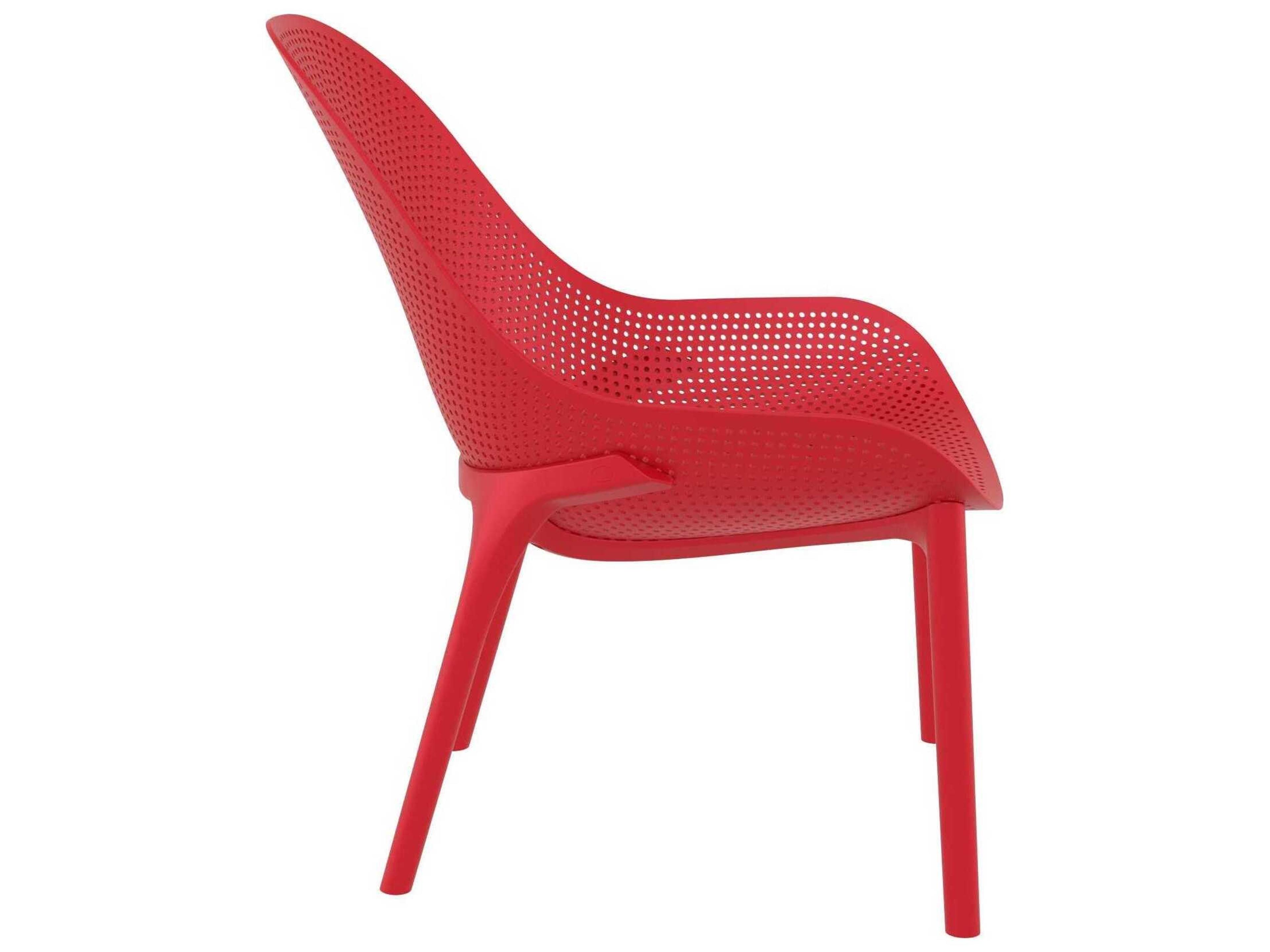 Compamia Sky Red Resin Lounge Chair
