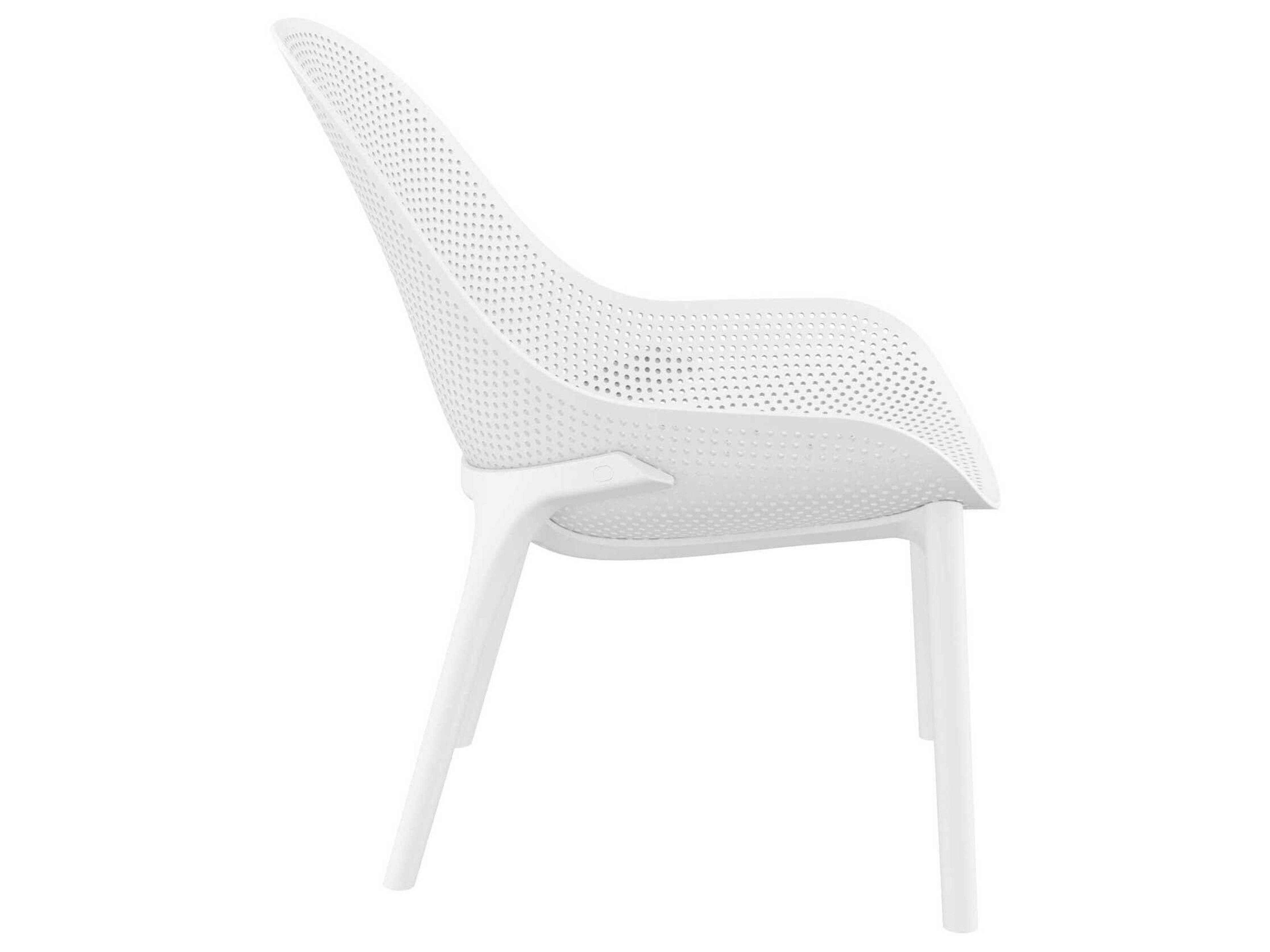 Compamia Sky White Resin Lounge Chair