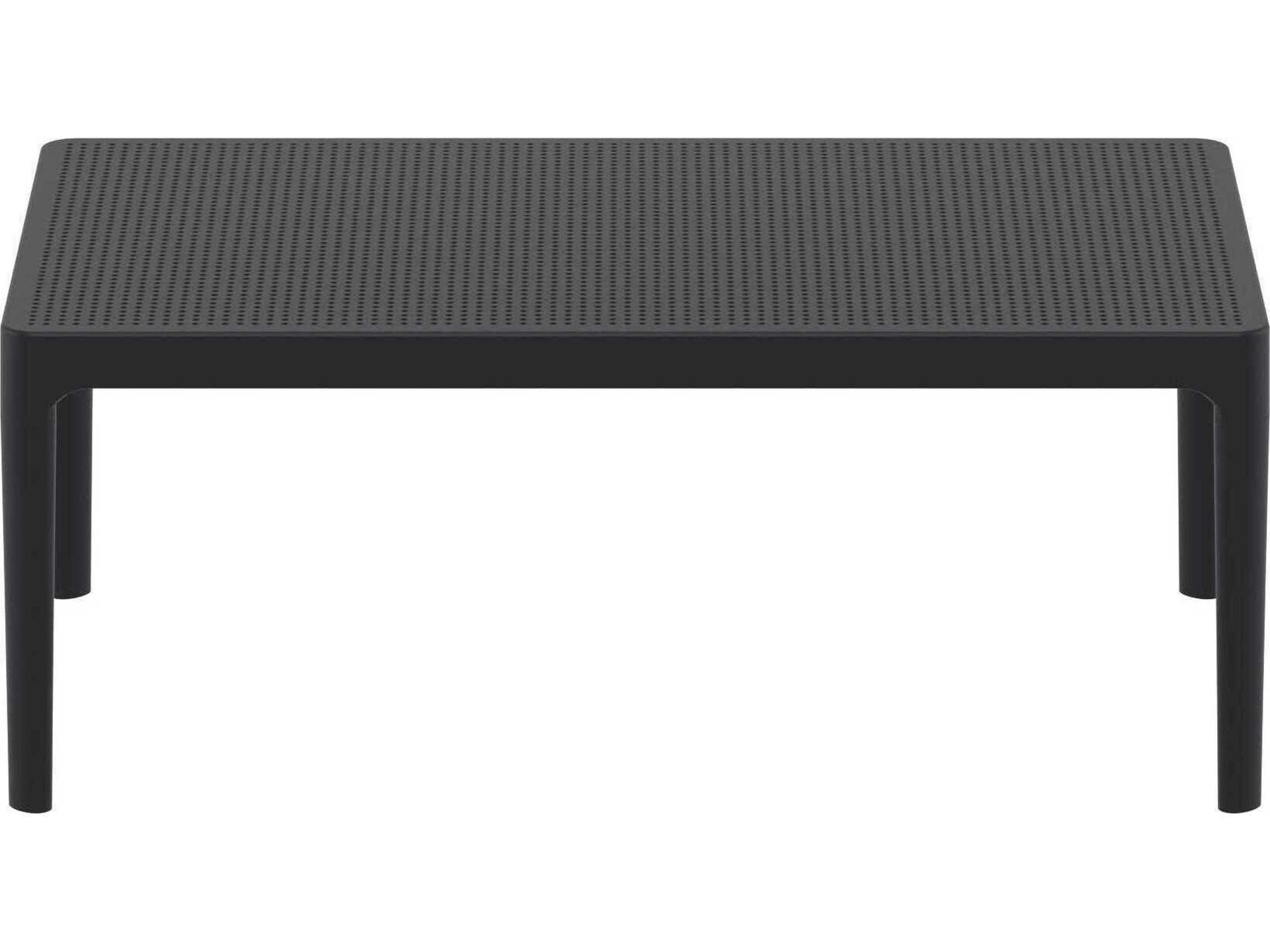 Compamia Sky Black Polypropylene Rectangular Coffee Table