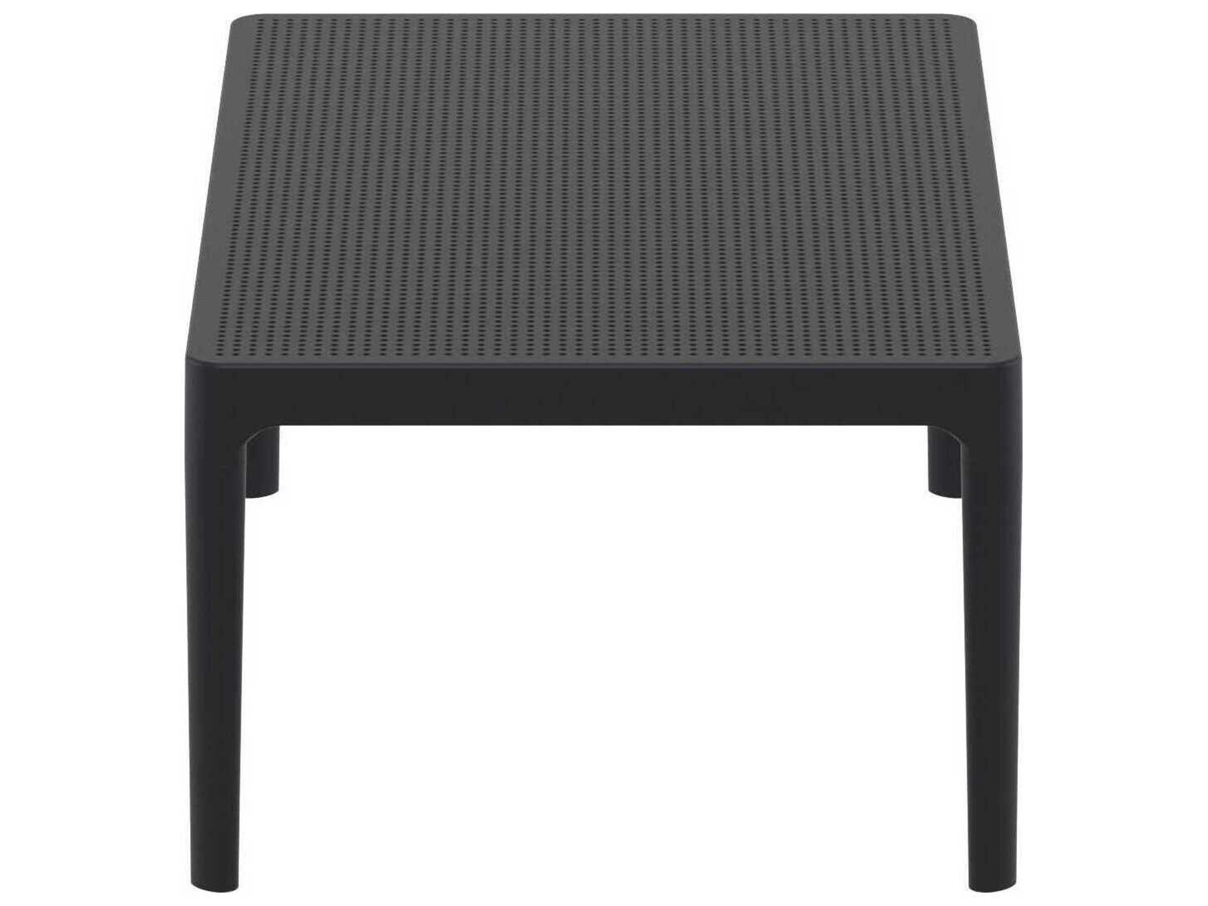 Compamia Sky Black Polypropylene Rectangular Coffee Table