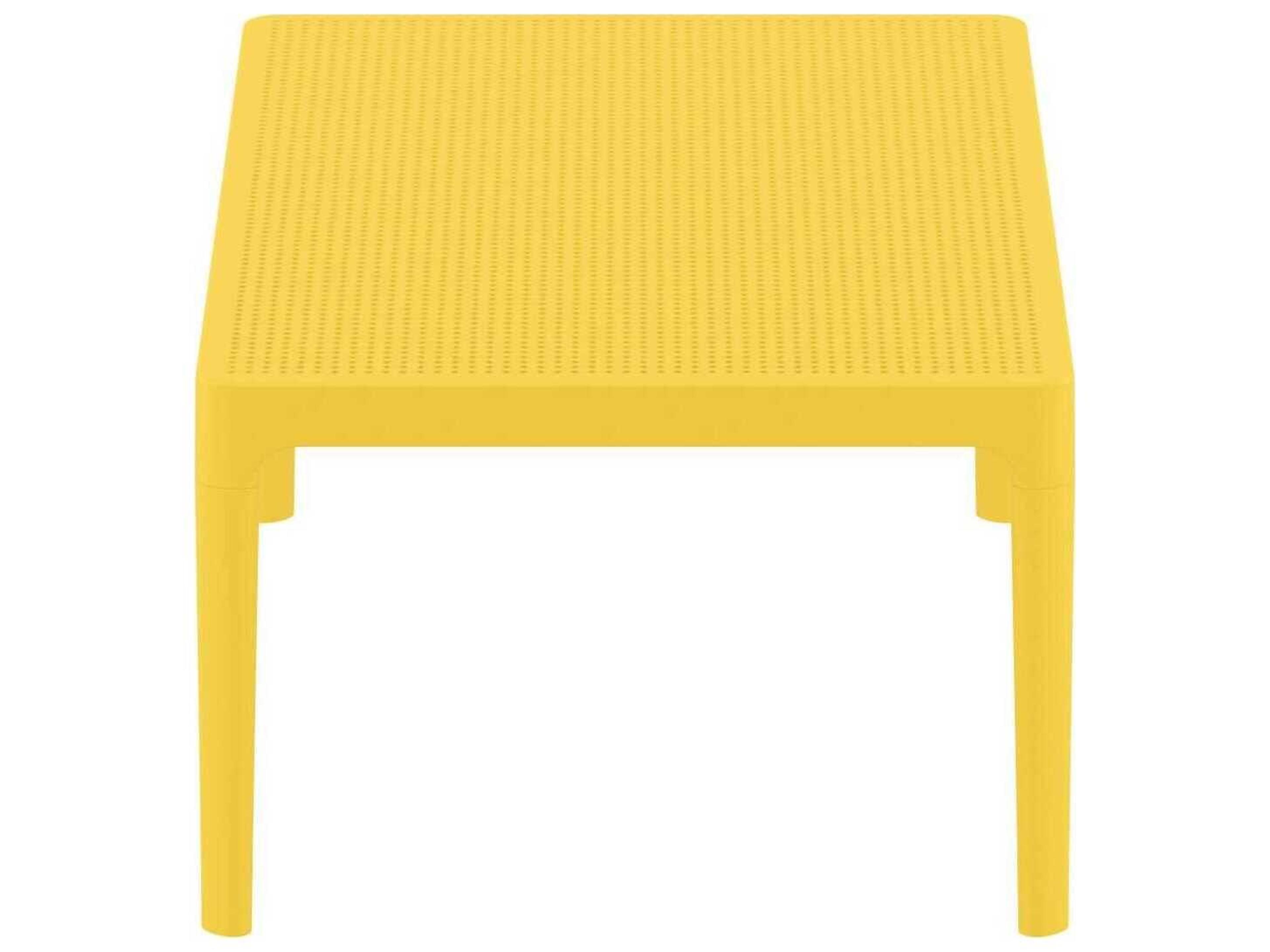Compamia Sky Yellow Polypropylene Rectangular Coffee Table