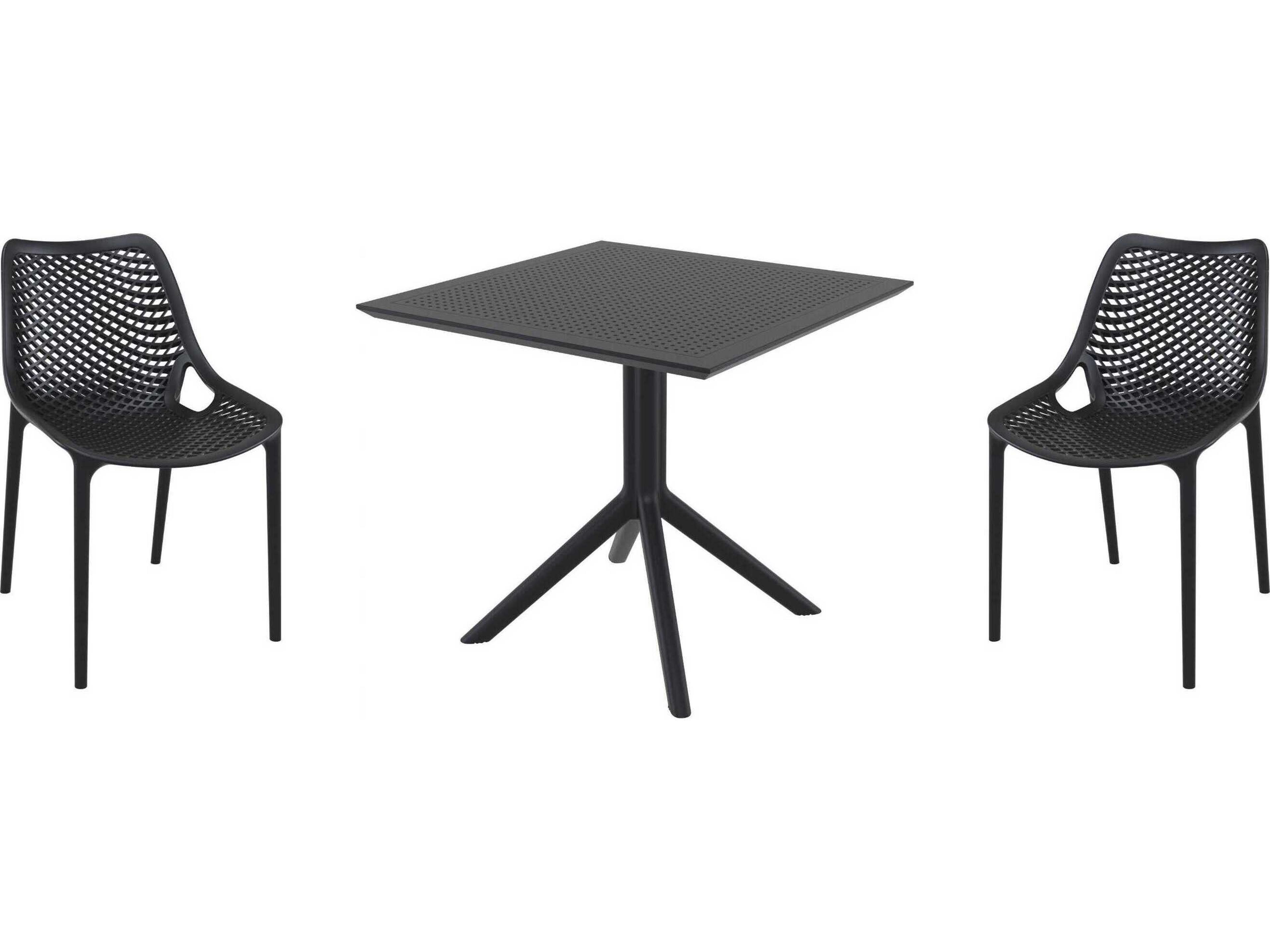 Air Black Polypropylene Dining Set