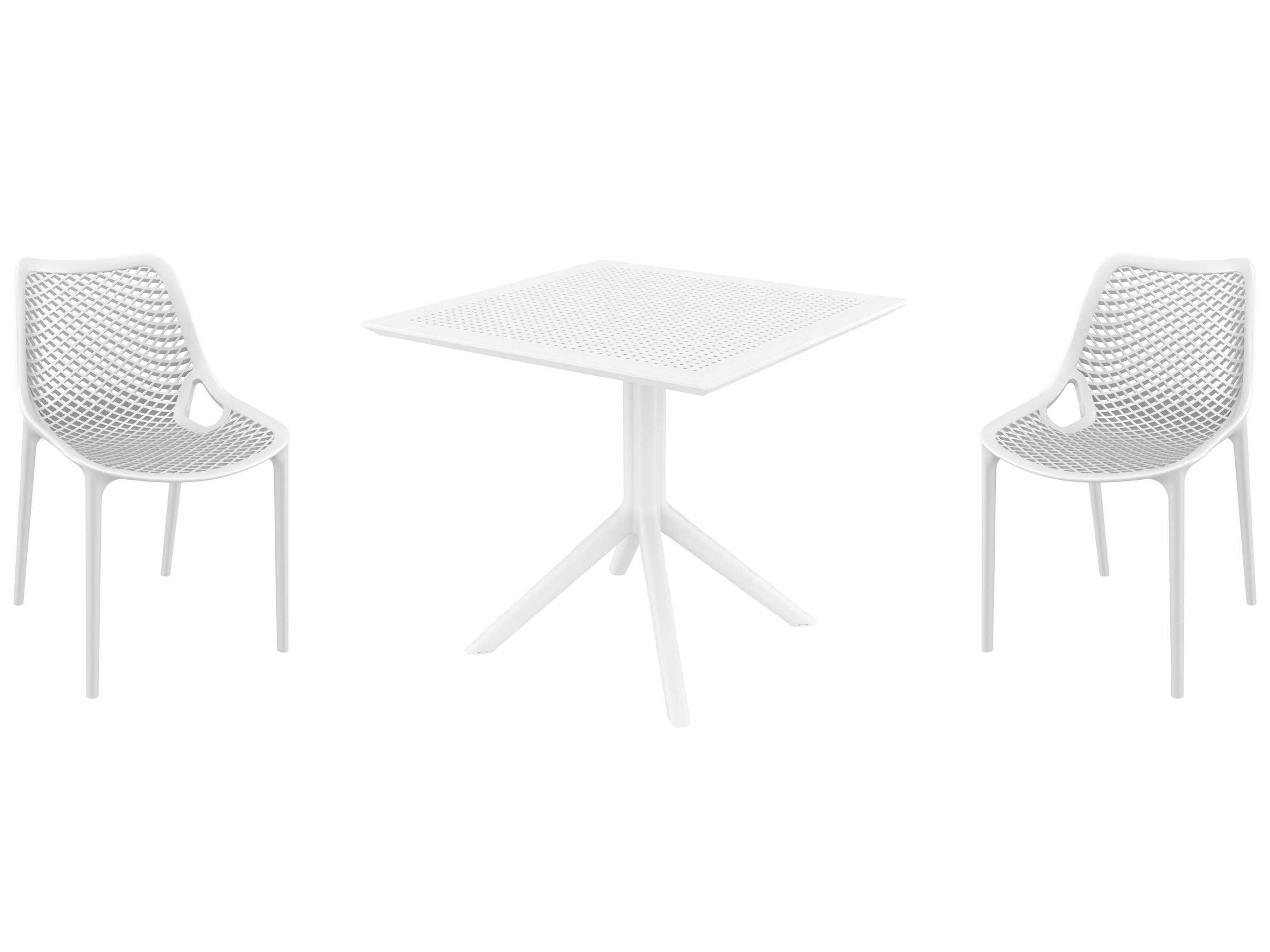 Air White Polypropylene Dining Set