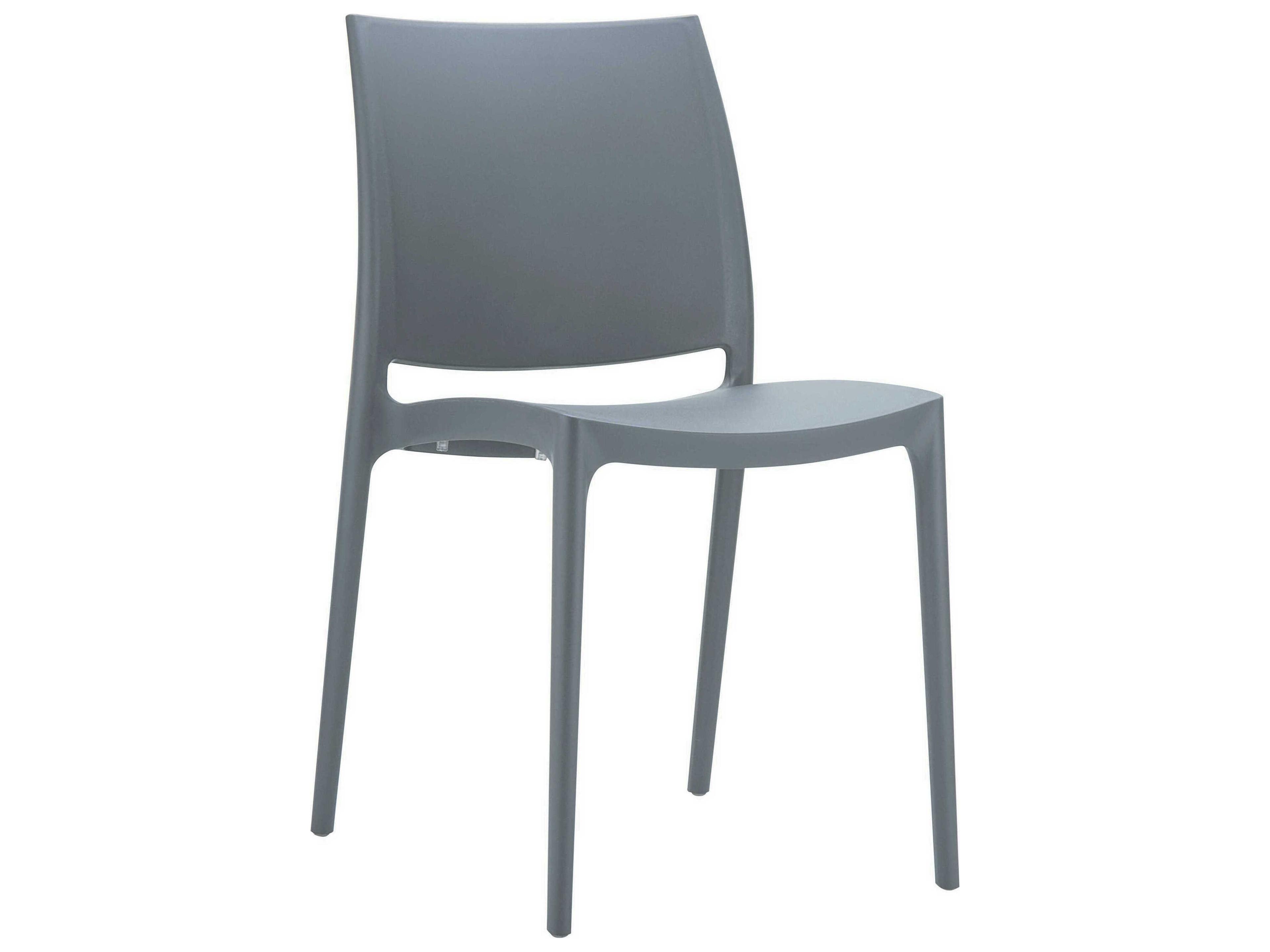Compamia Maya Dark Gray Polypropylene Dining Set