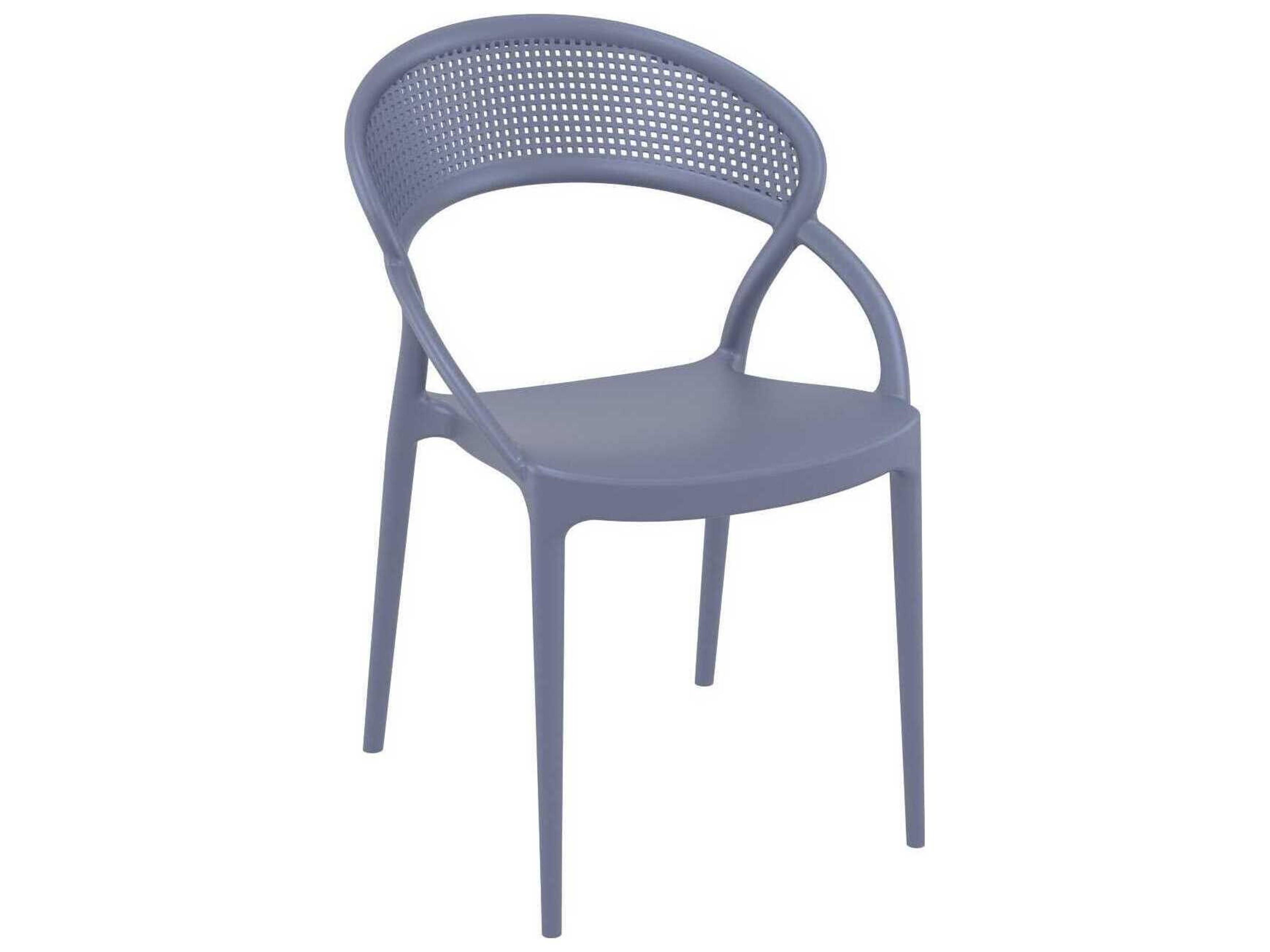 Compamia Sunset Dark Gray Polypropylene Dining Set