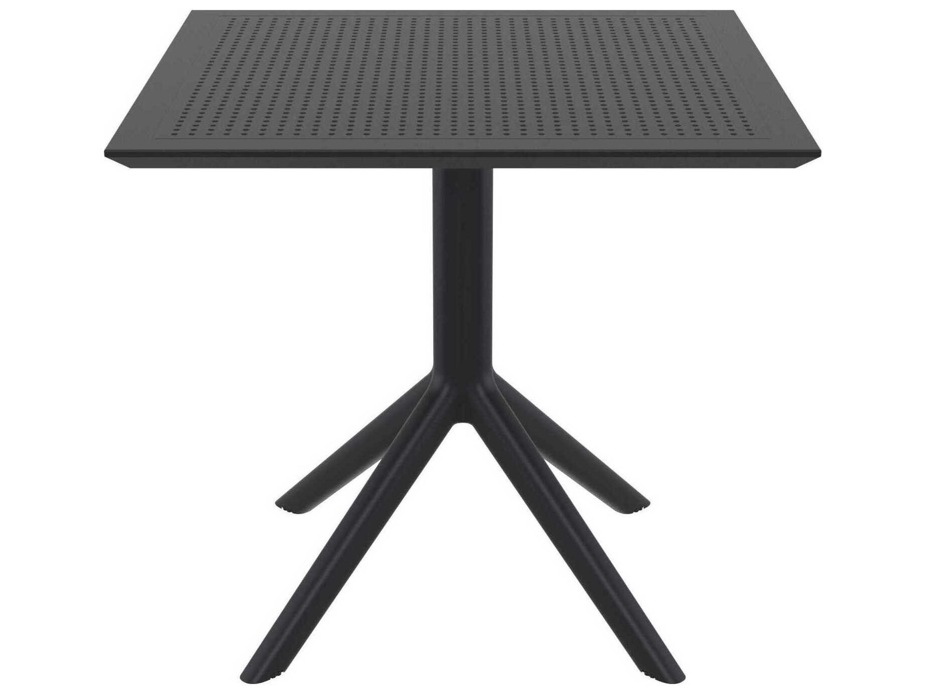 Compamia Sky Black Polypropylene Square Dining Table