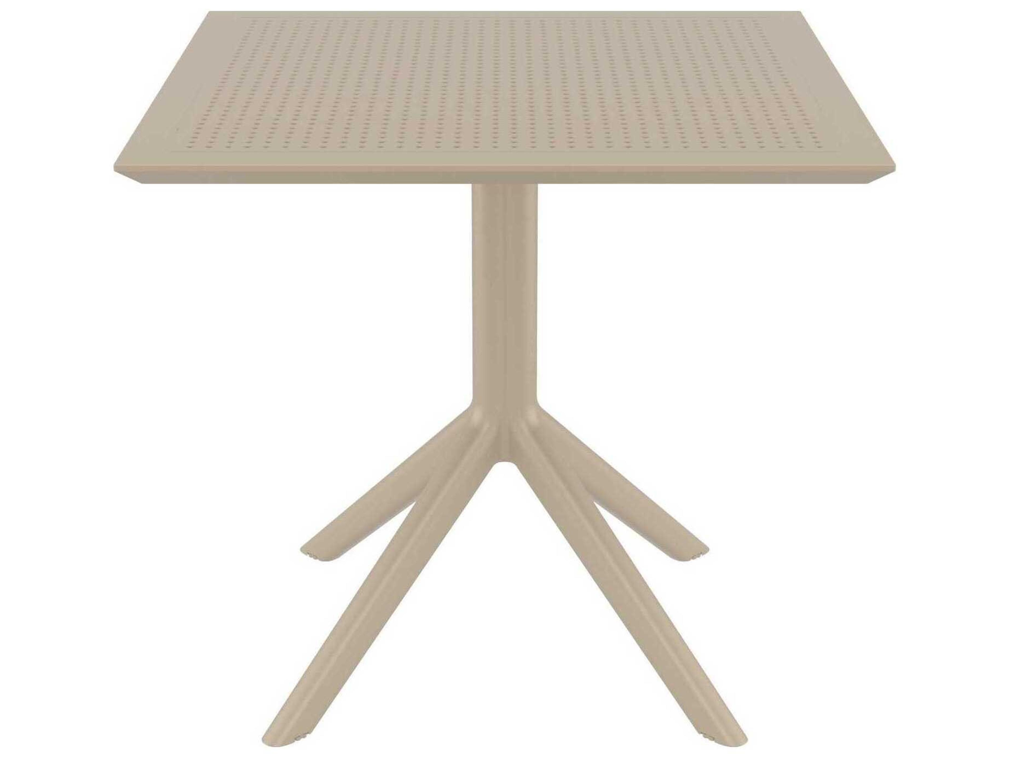 Compamia Sky Taupe Polypropylene Square Dining Table