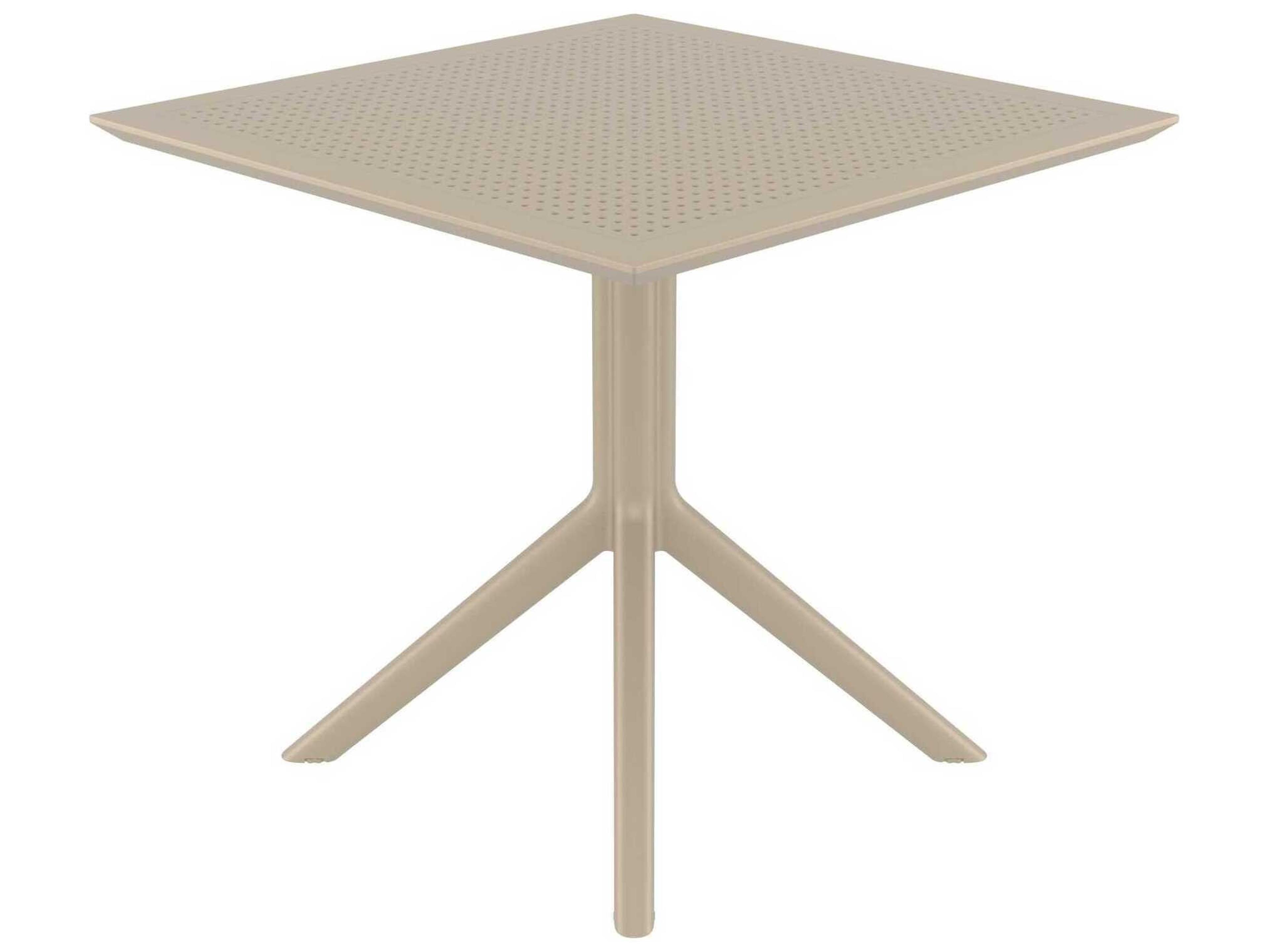 Compamia Sky Taupe Polypropylene Square Dining Table