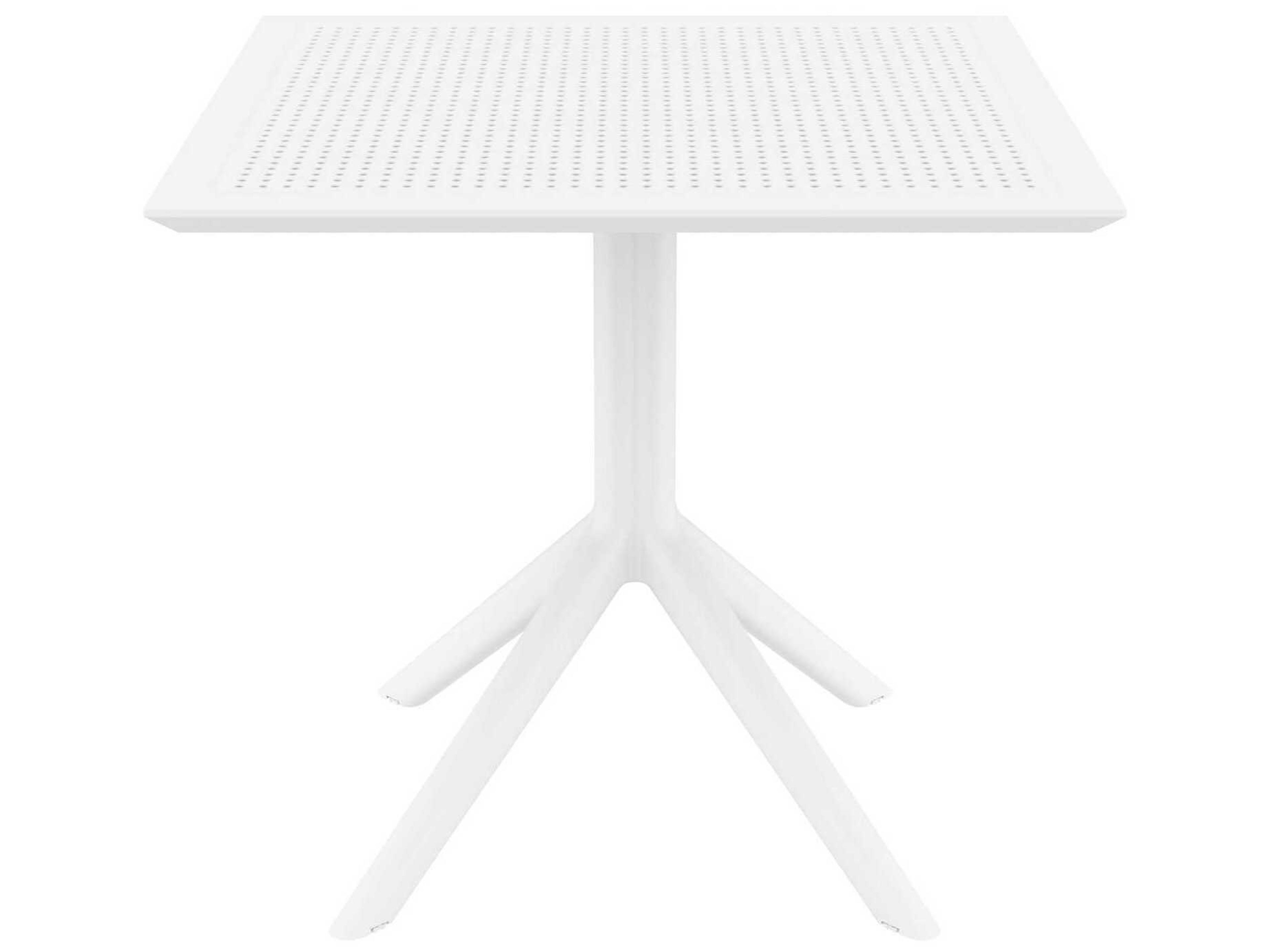 Compamia Sky White Polypropylene Square Dining Table