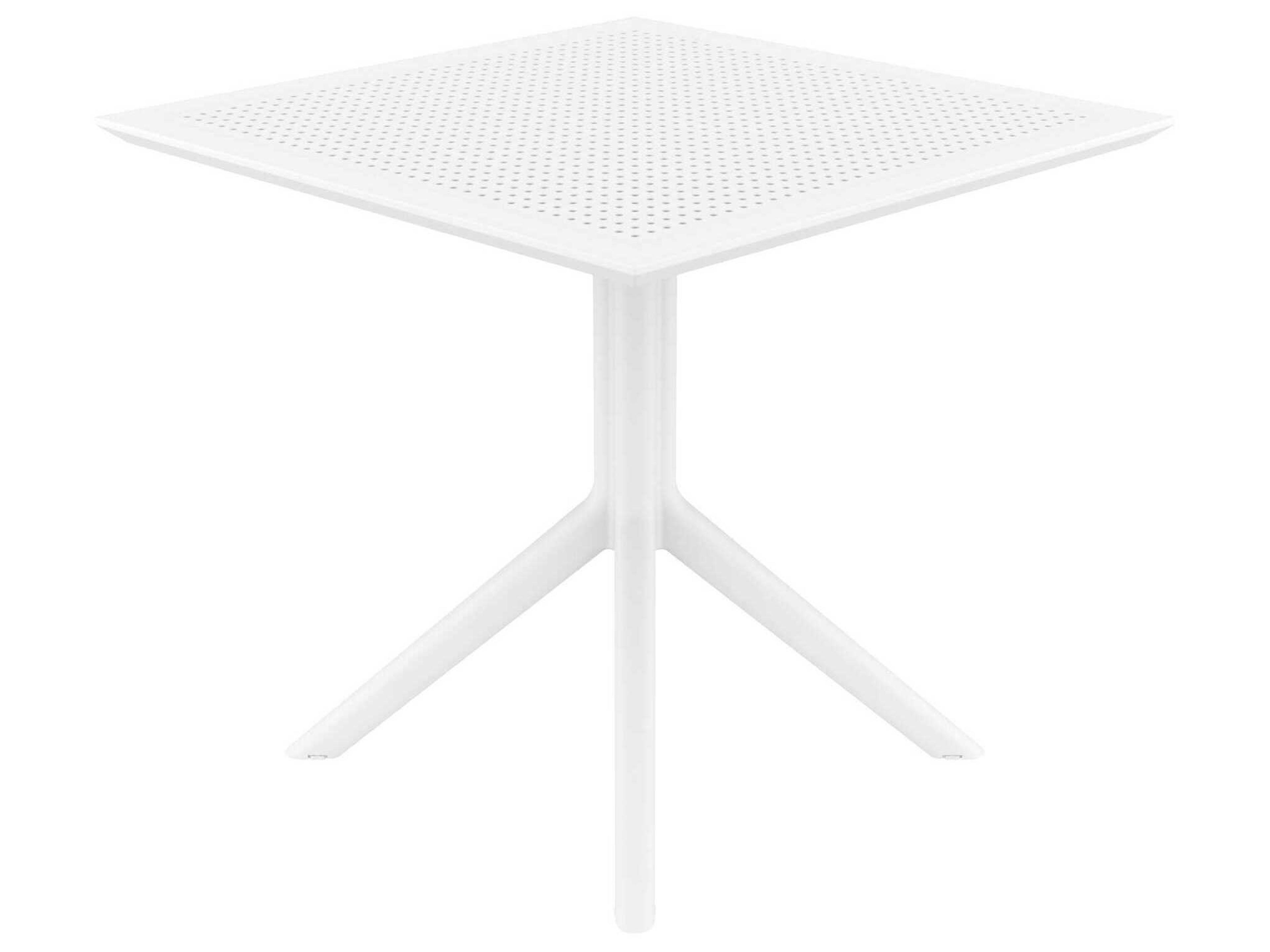 Compamia Sky White Polypropylene Square Dining Table