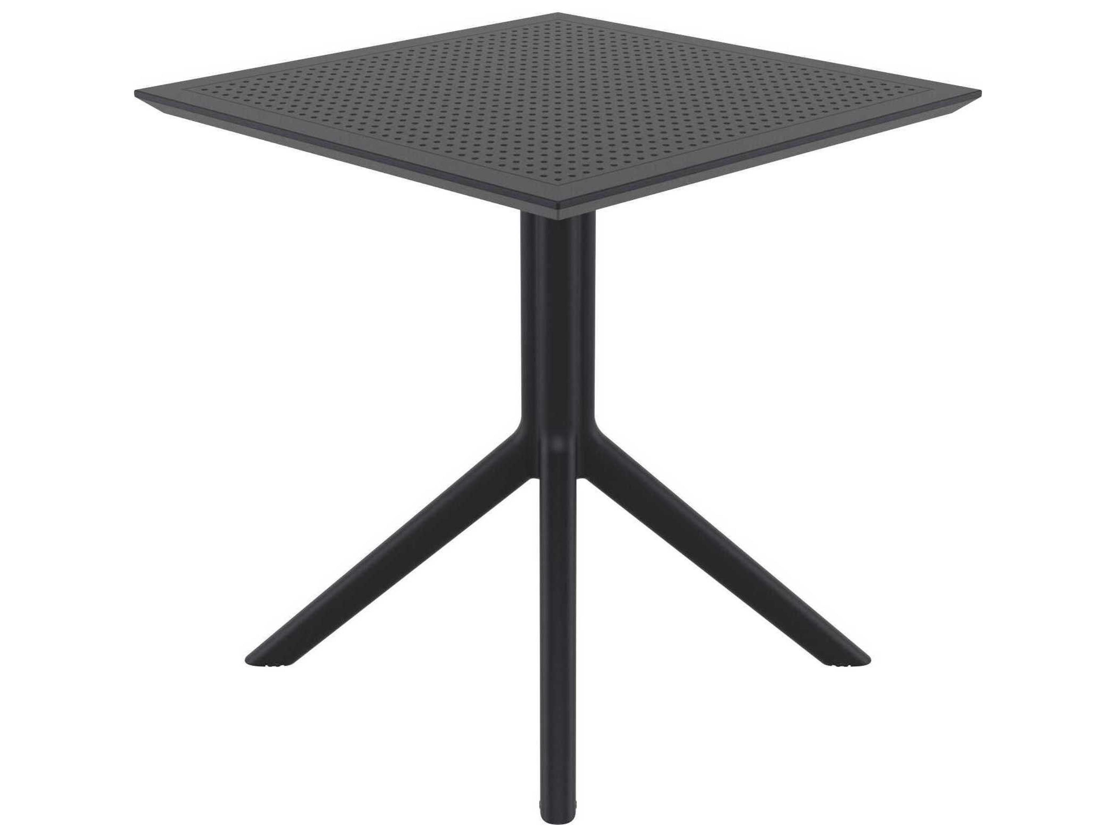 Compamia Sky Black Polypropylene Square Dining Table