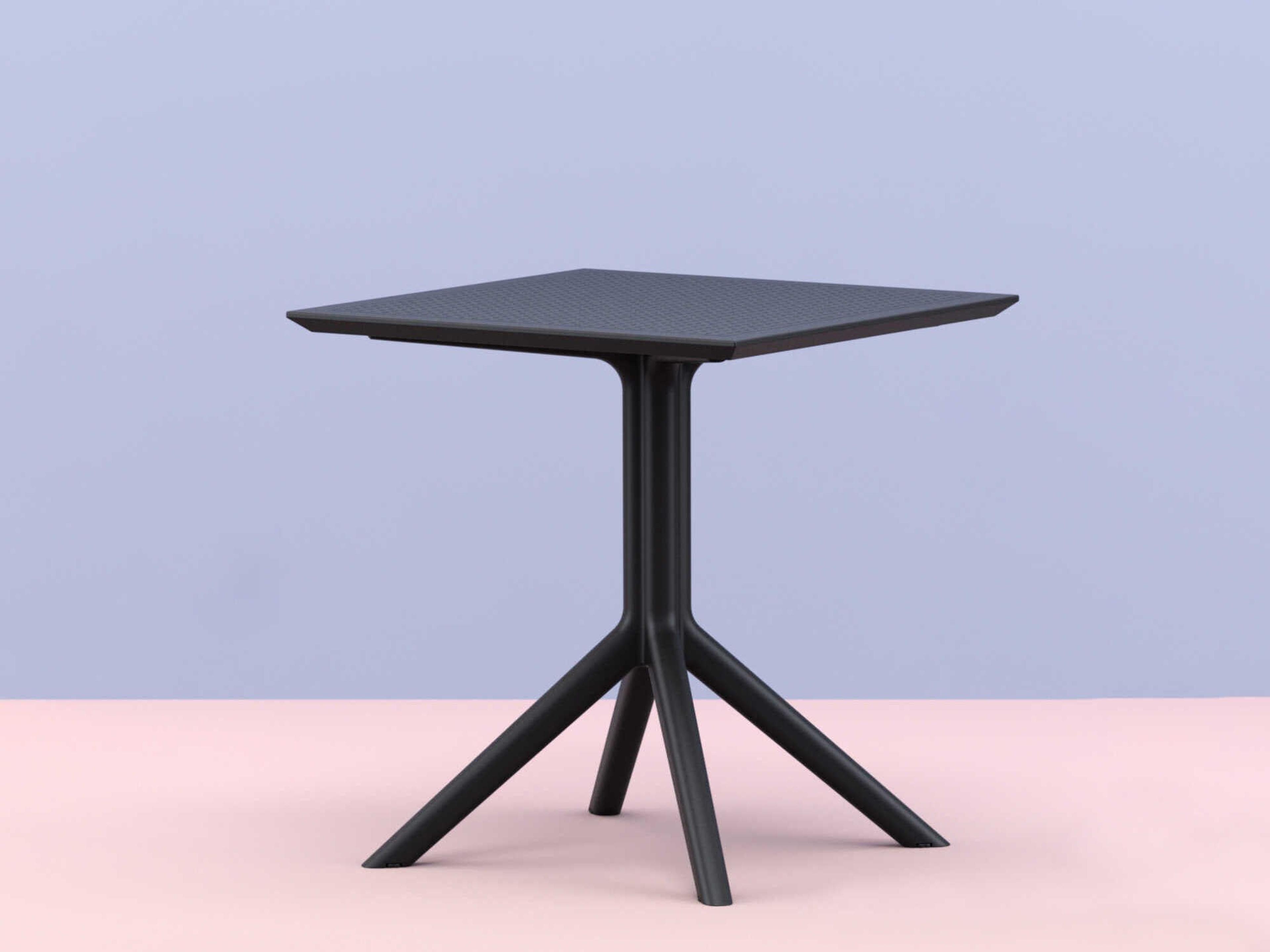 Compamia Sky Black Polypropylene Square Dining Table