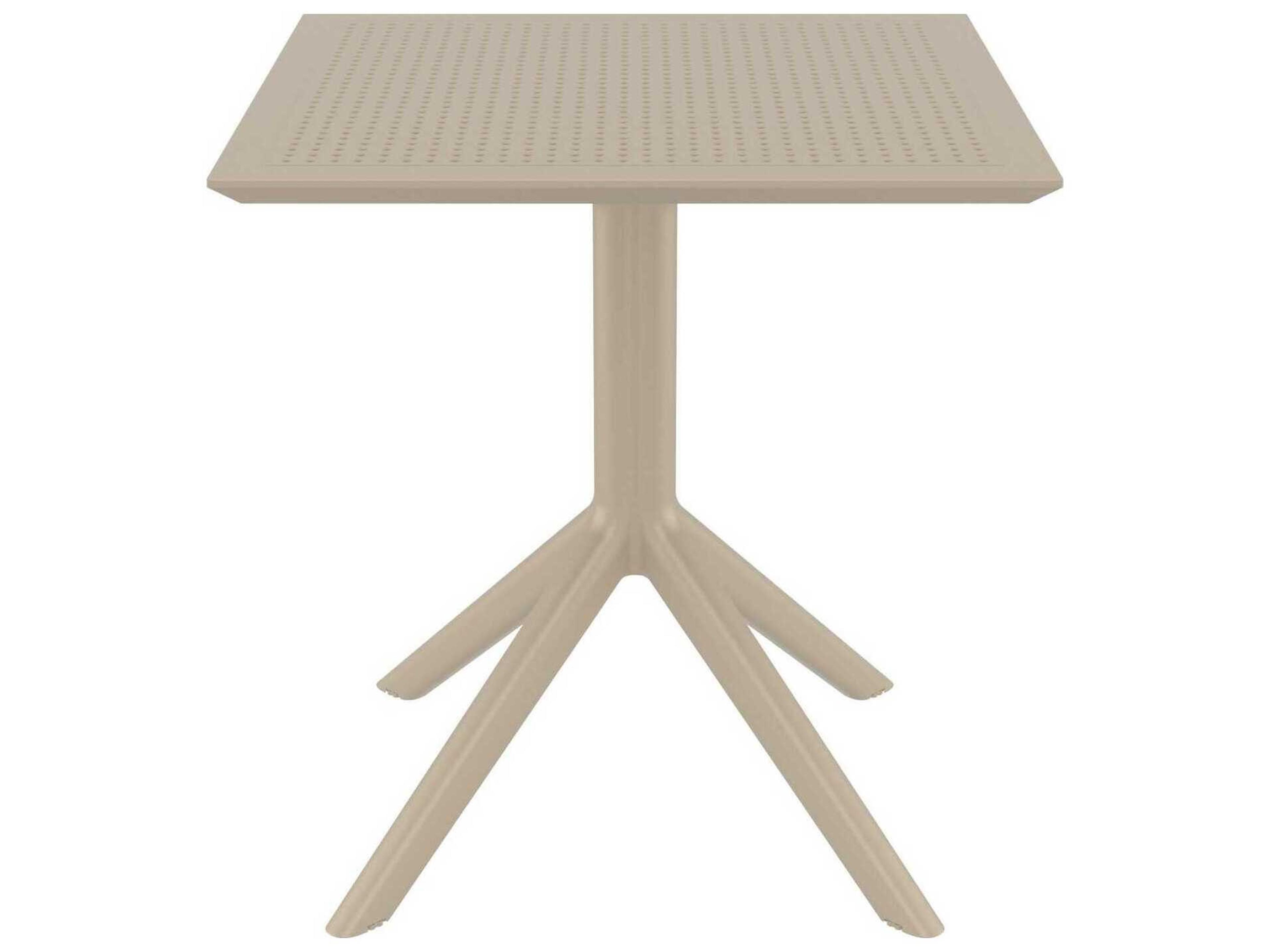 Compamia Sky Taupe Polypropylene Square Dining Table