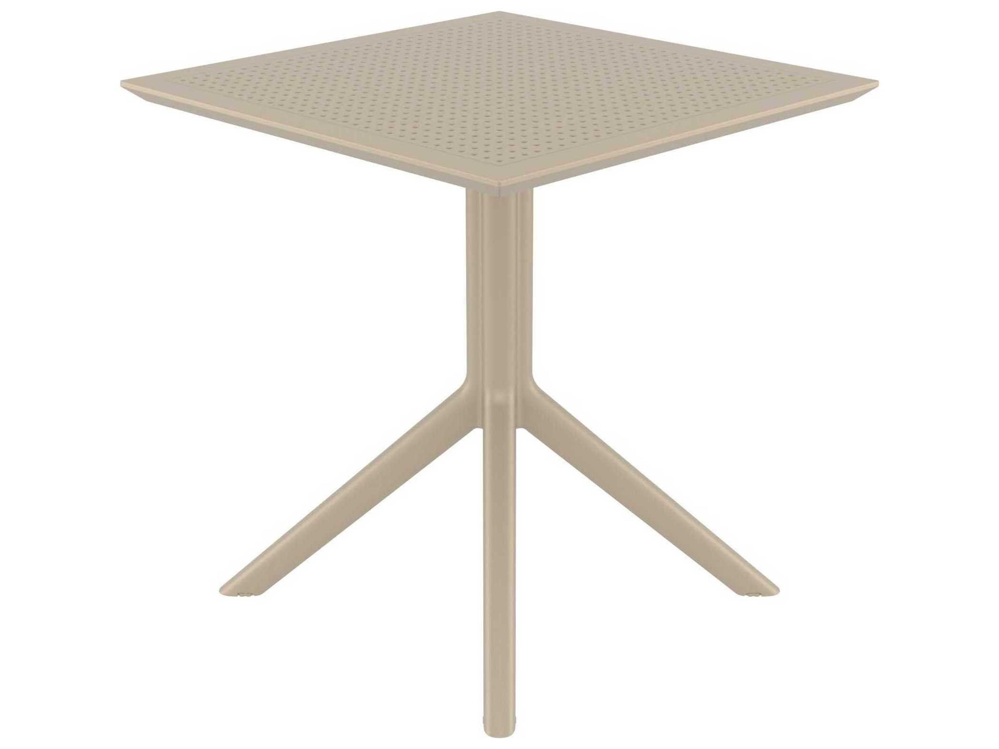 Compamia Sky Taupe Polypropylene Square Dining Table