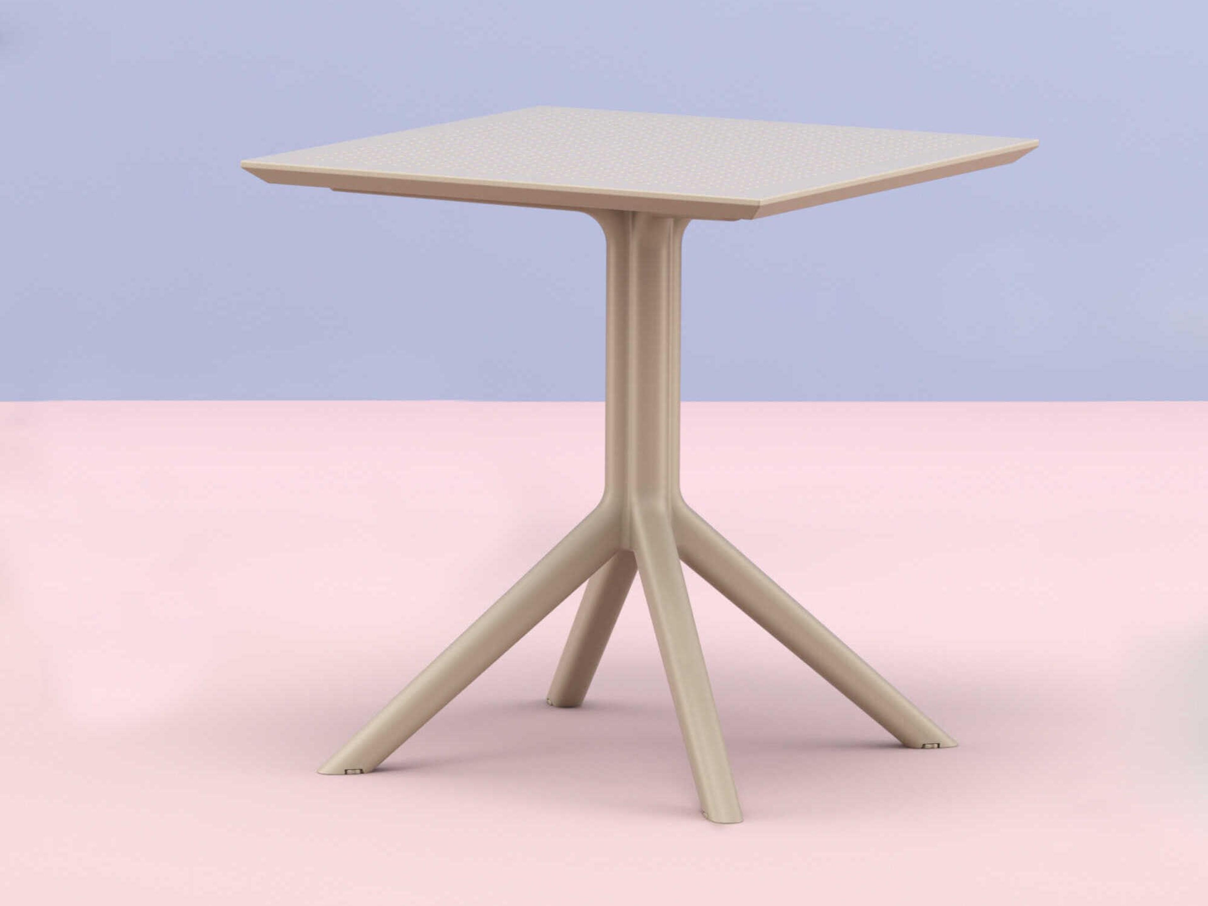 Compamia Sky Taupe Polypropylene Square Dining Table