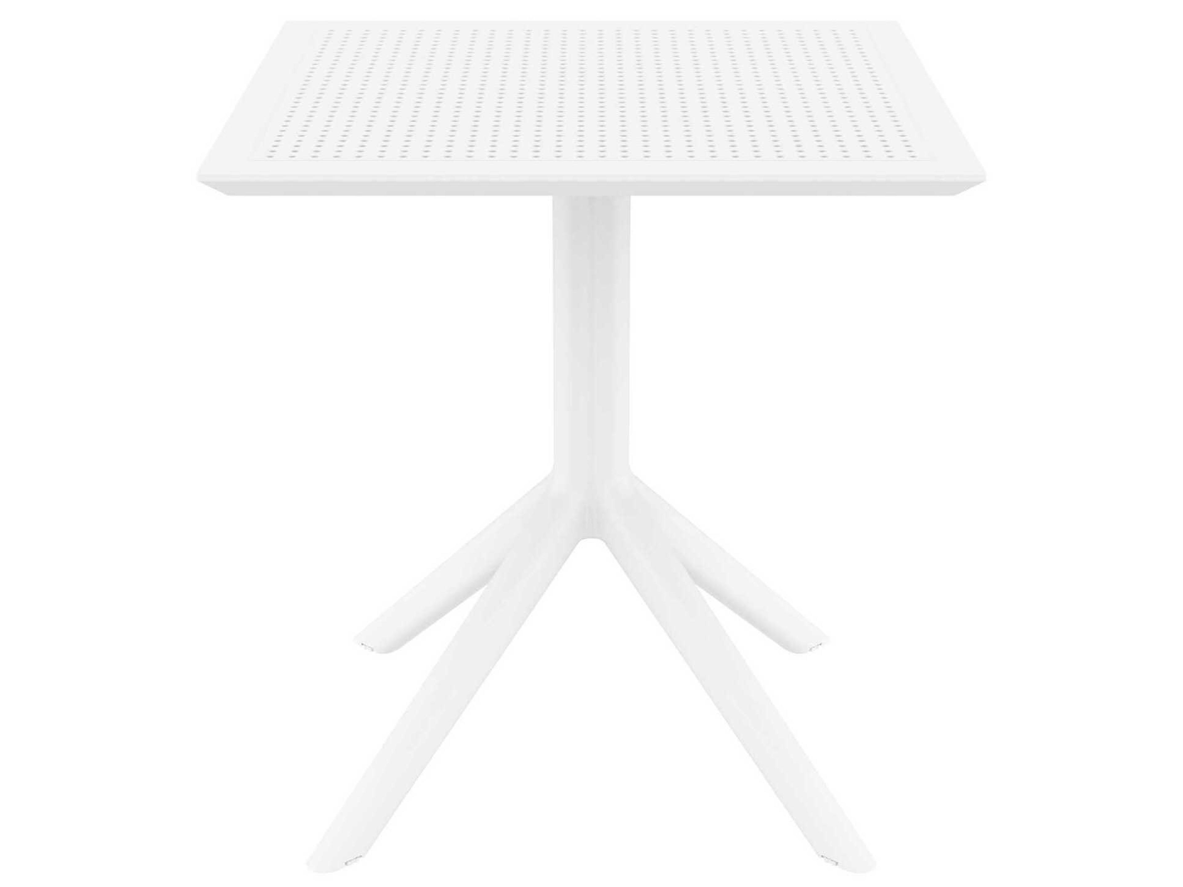 Compamia Sky White Polypropylene Square Dining Table
