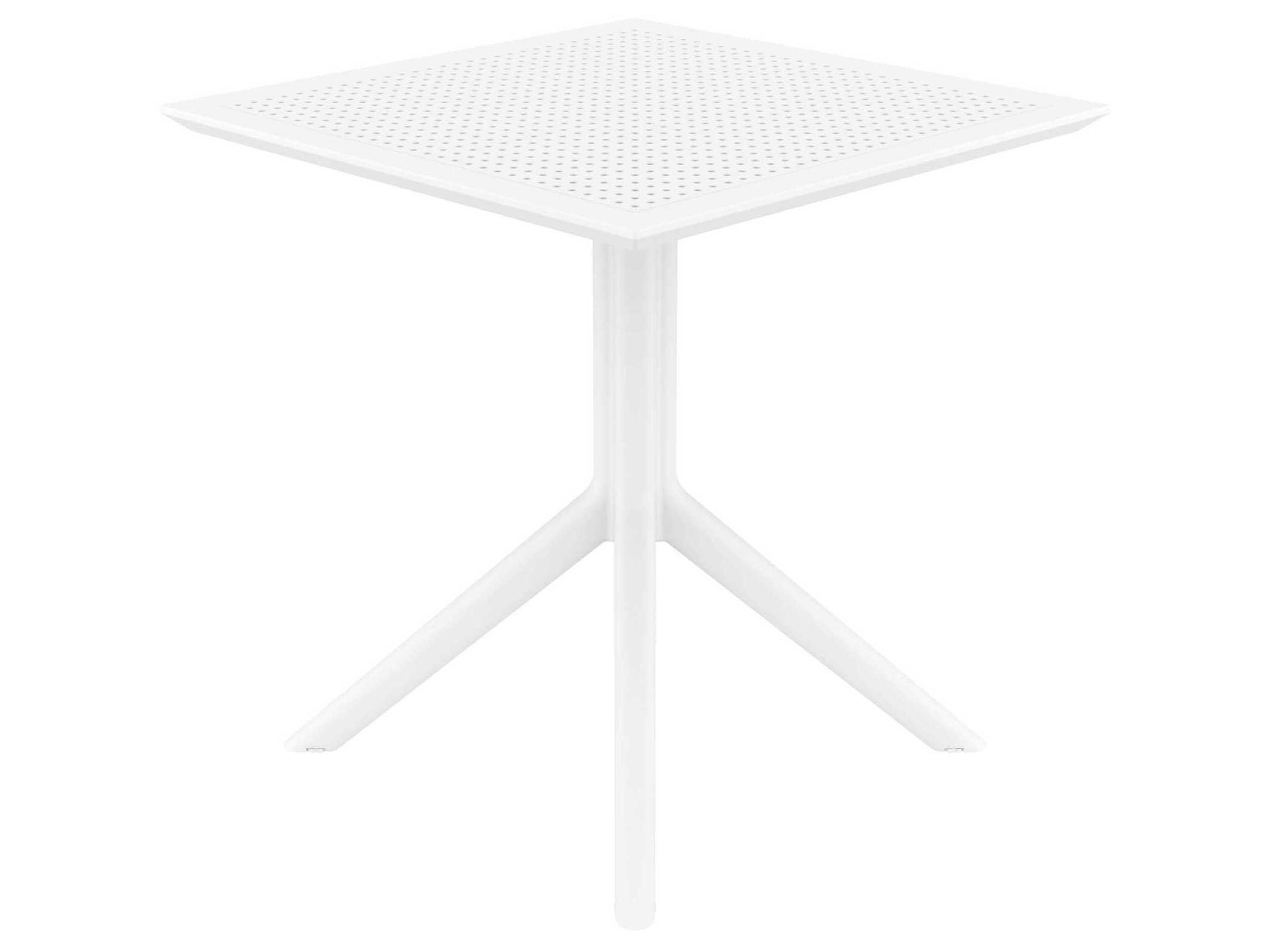 Compamia Sky White Polypropylene Square Dining Table