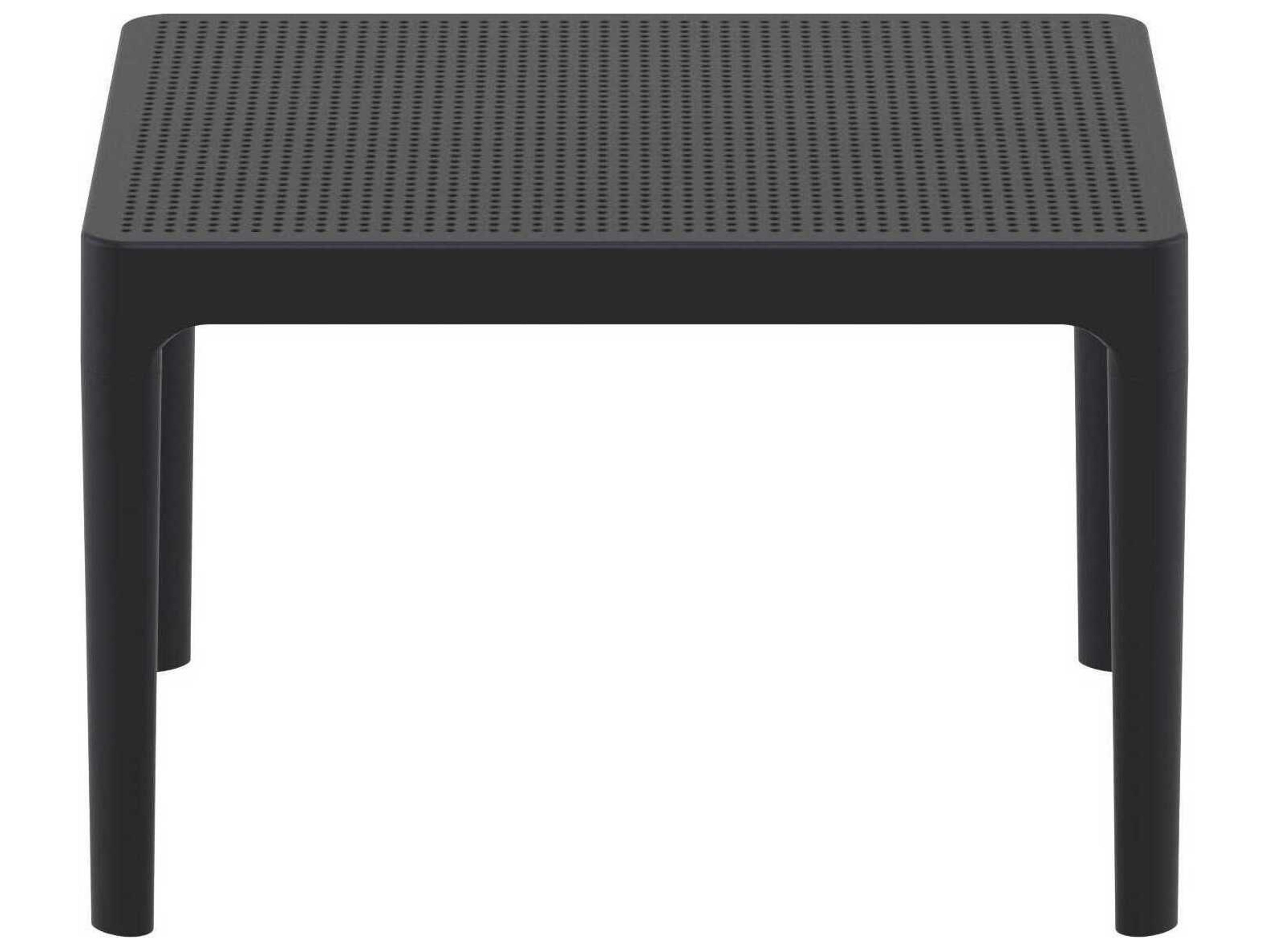 Compamia Sky Black Polypropylene Rectangular End Table