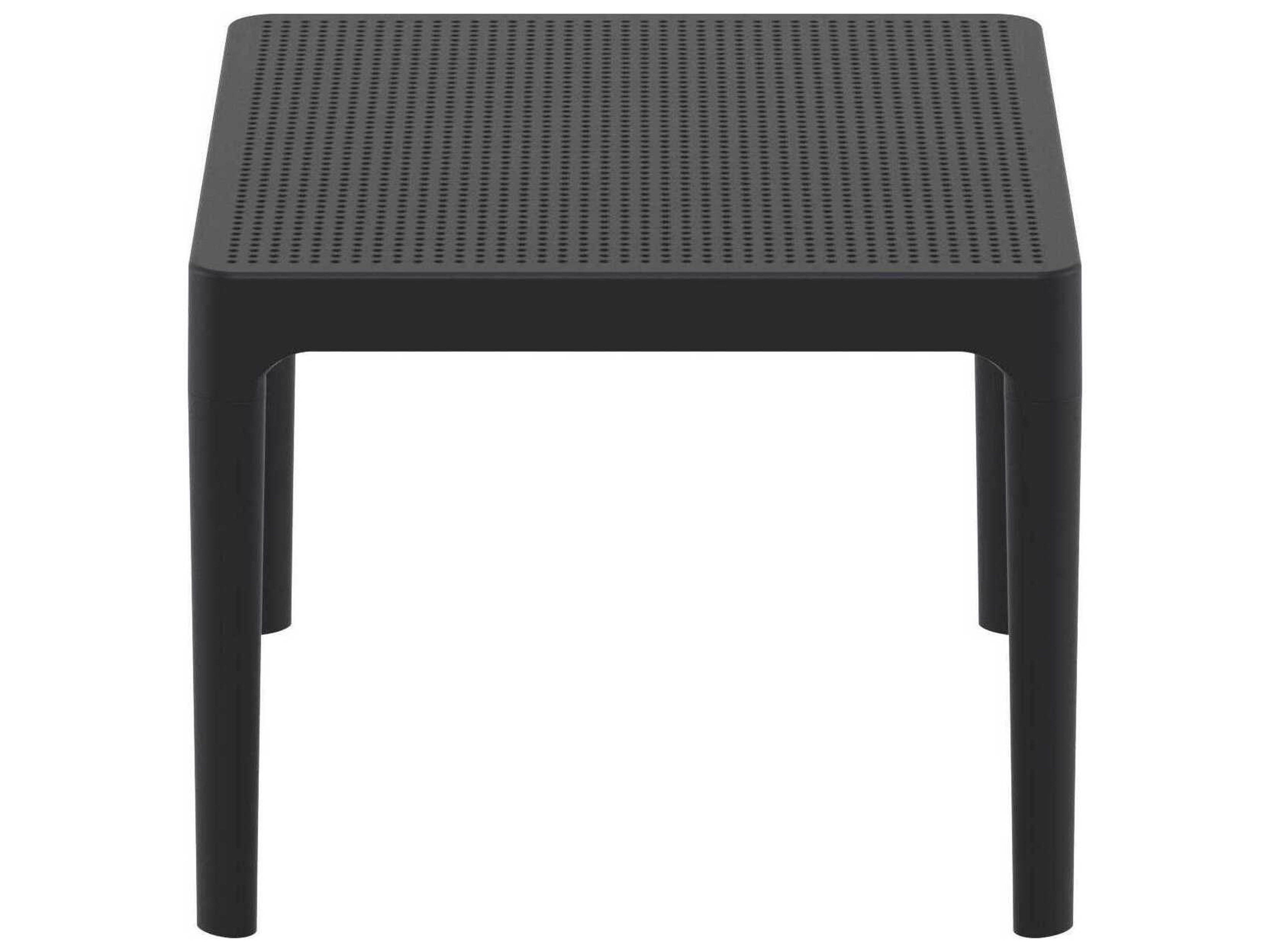 Compamia Sky Black Polypropylene Rectangular End Table