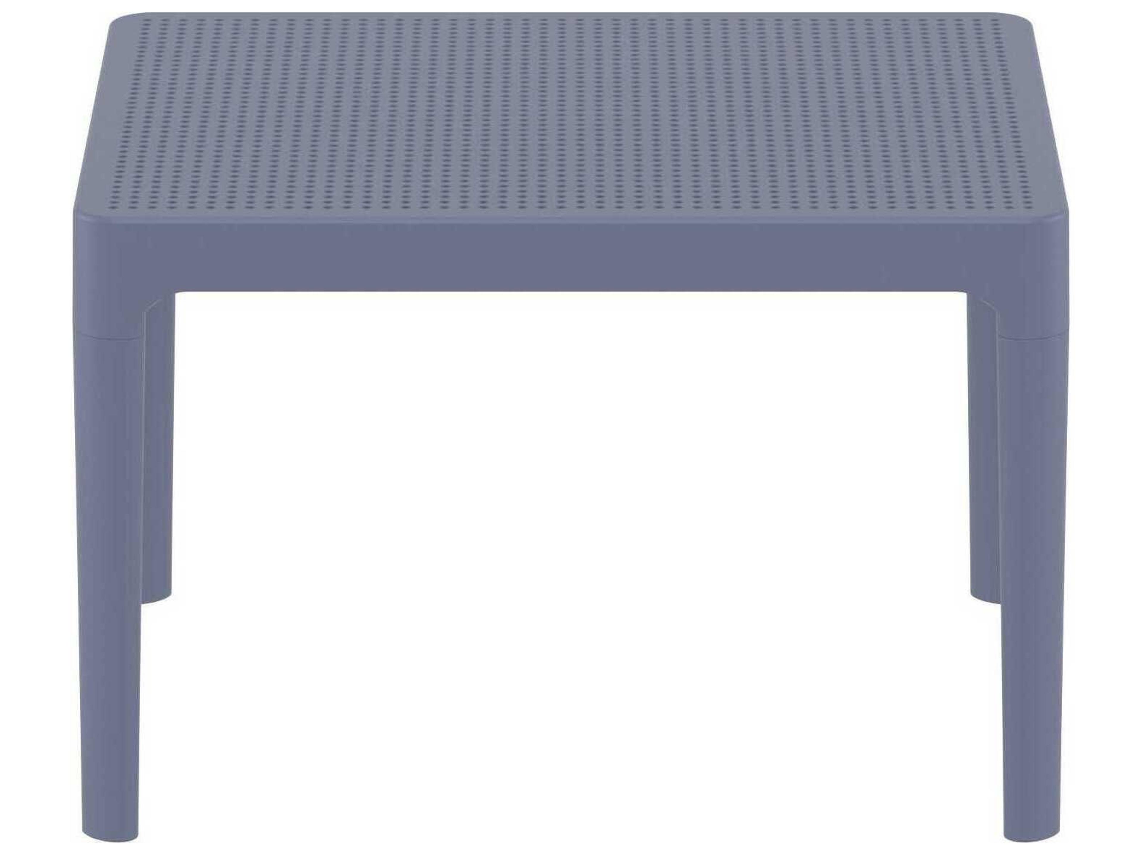 Compamia Sky Dark Gray Polypropylene Rectangular End Table