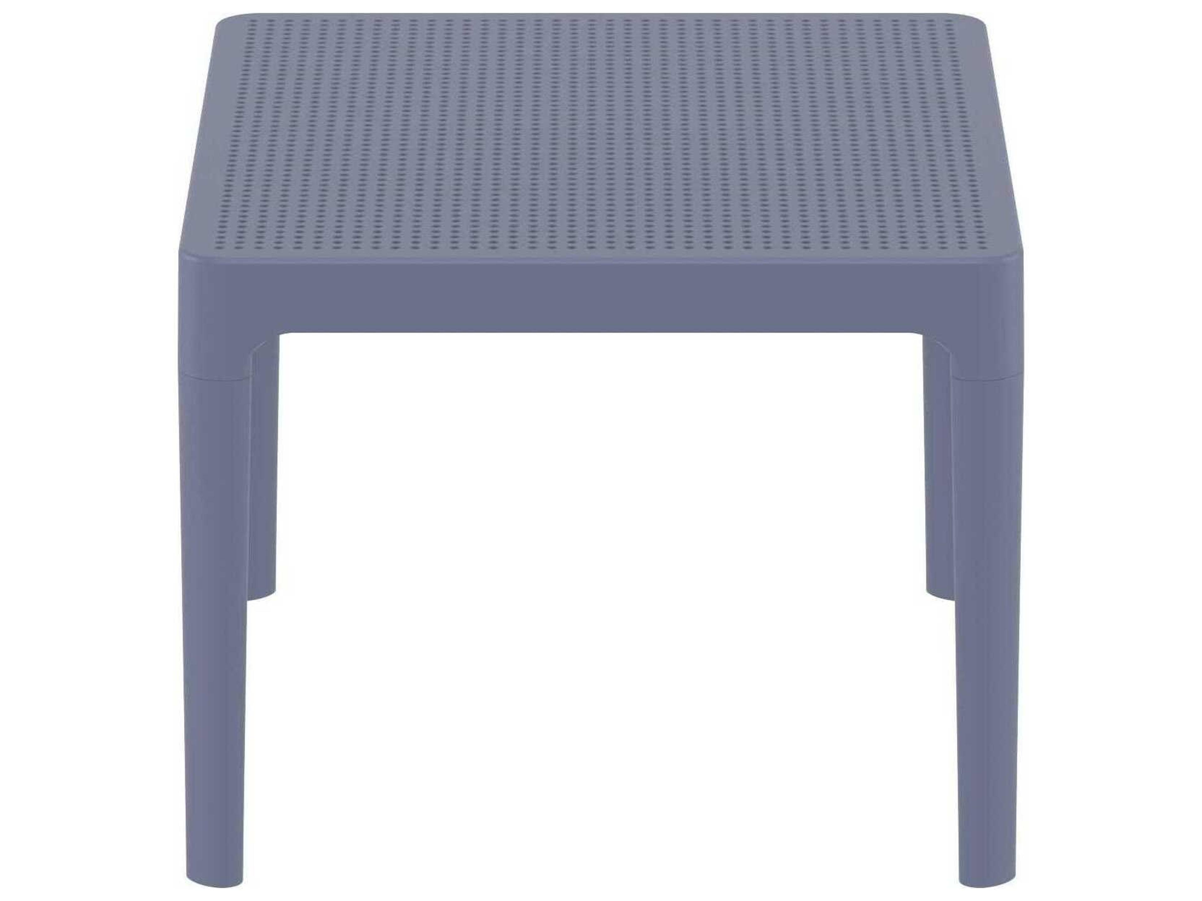 Compamia Sky Dark Gray Polypropylene Rectangular End Table