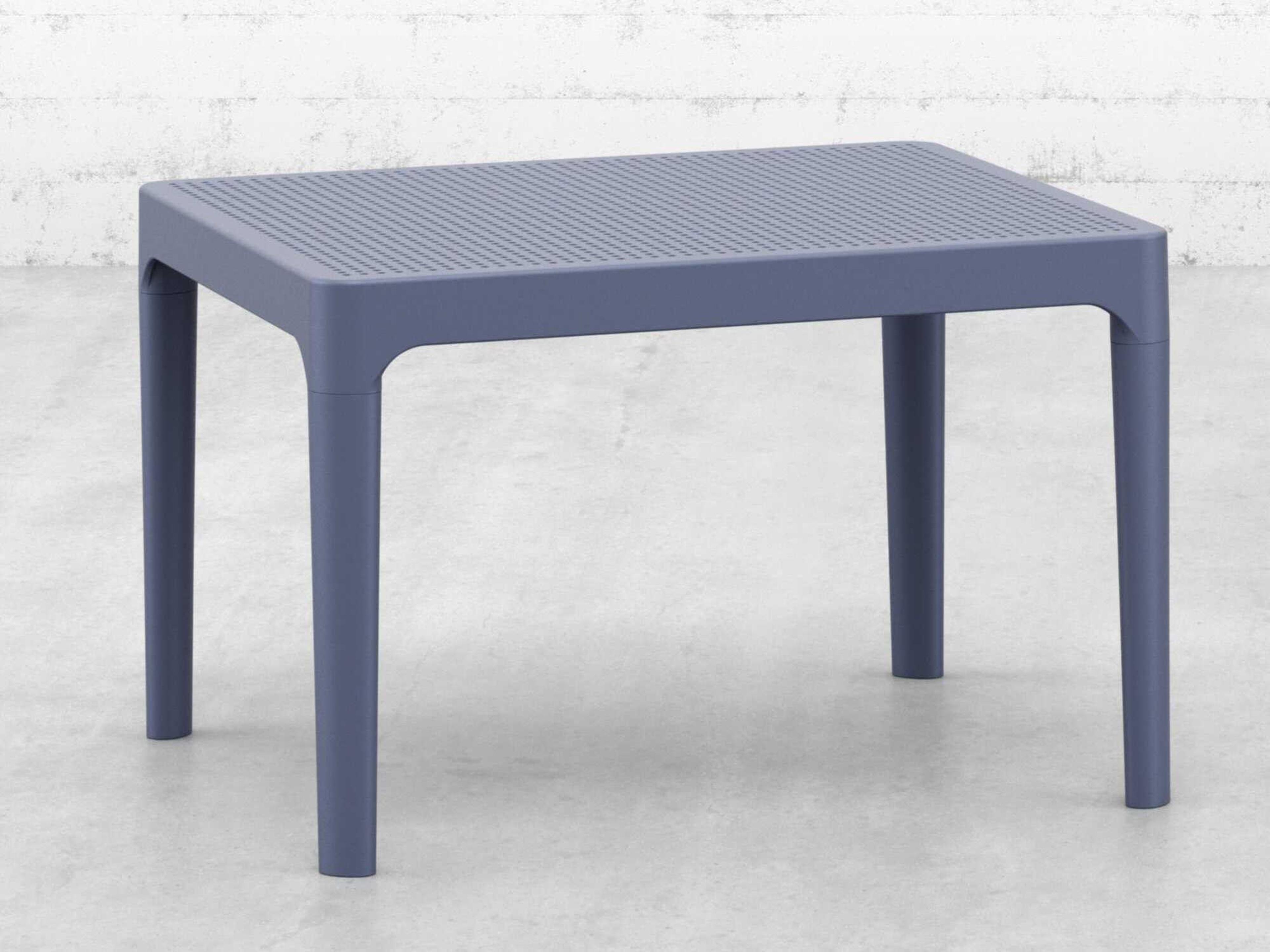 Compamia Sky Dark Gray Polypropylene Rectangular End Table