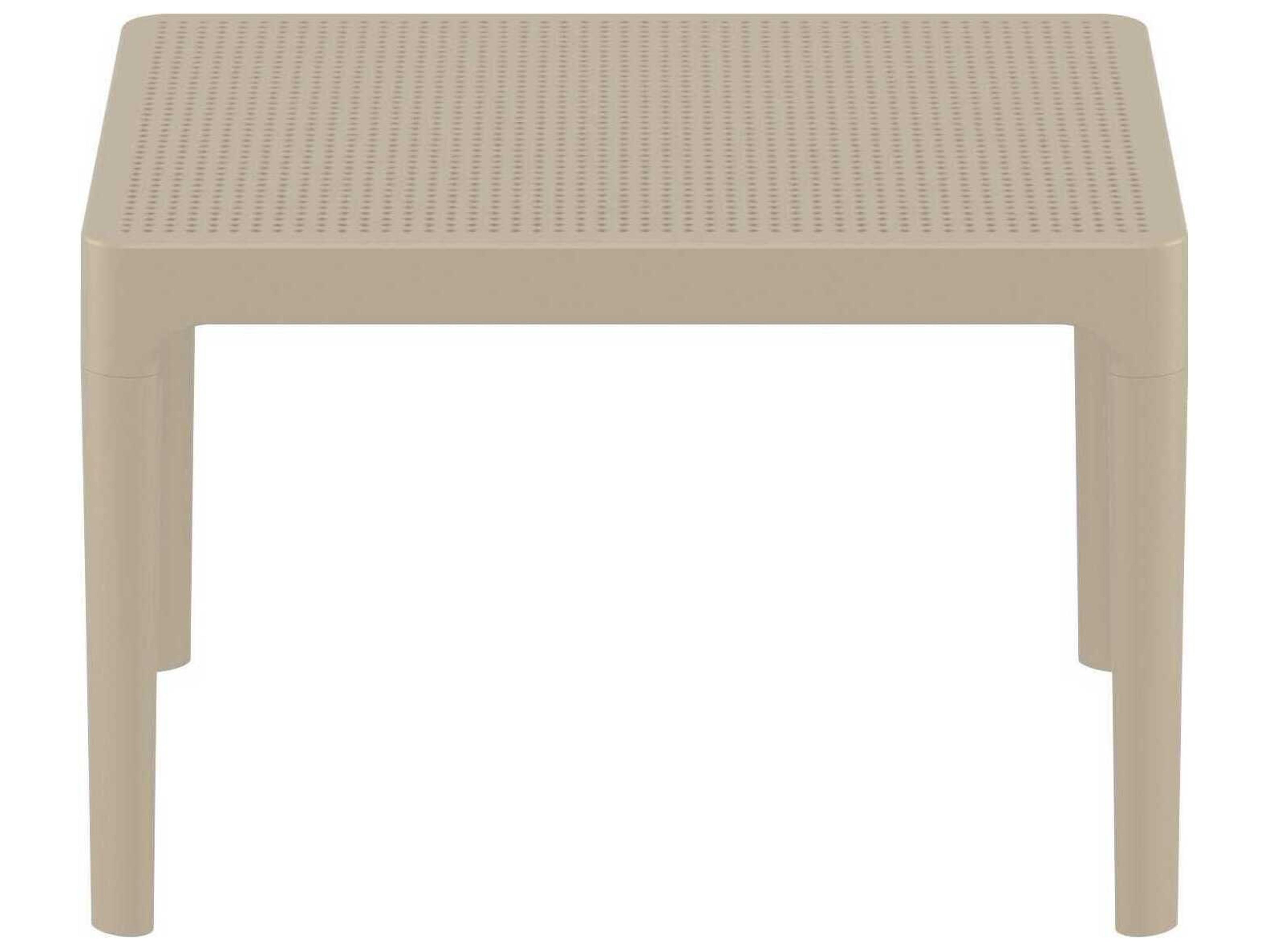 Compamia Sky Taupe Polypropylene Rectangular End Table