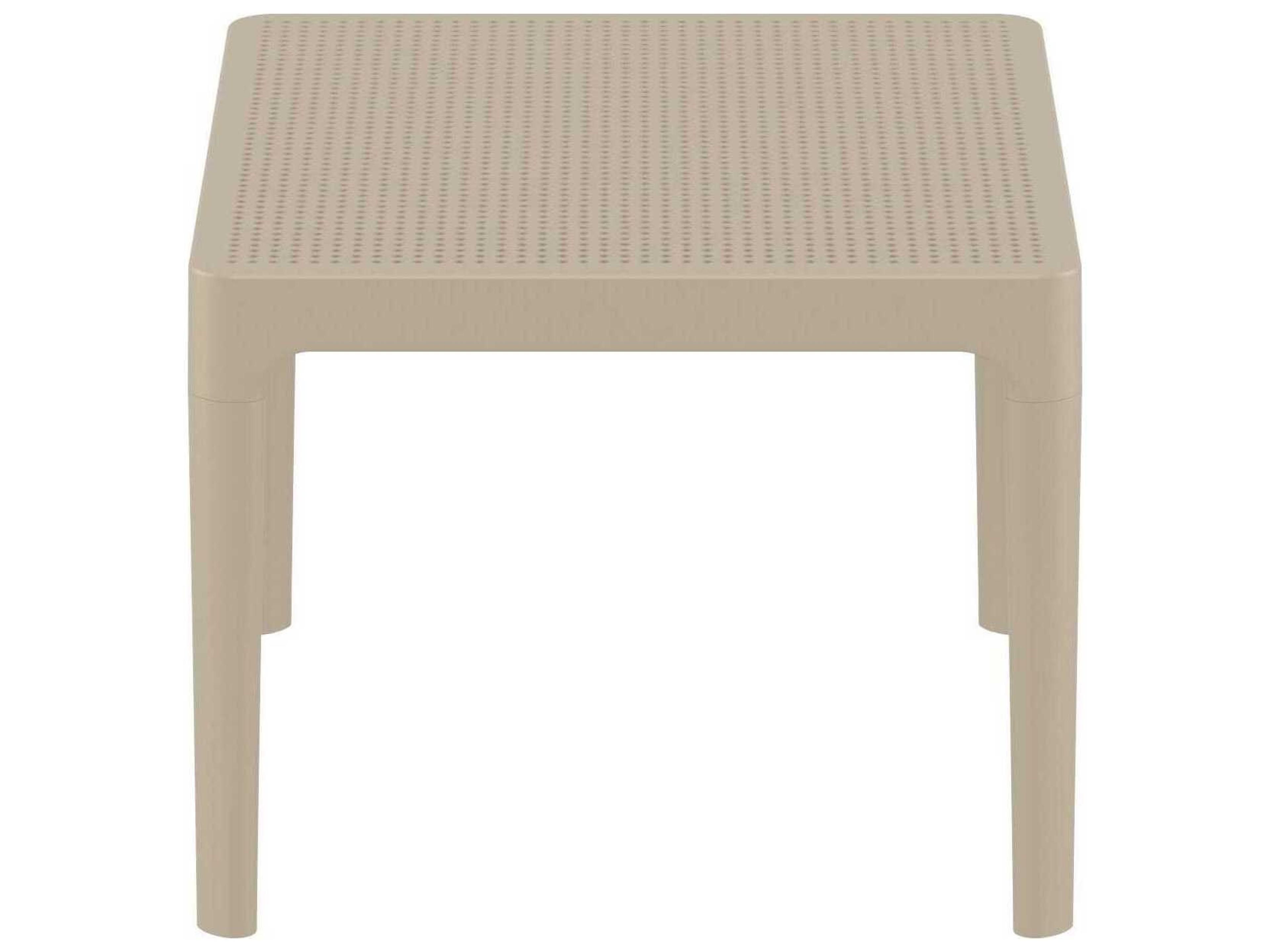 Compamia Sky Taupe Polypropylene Rectangular End Table